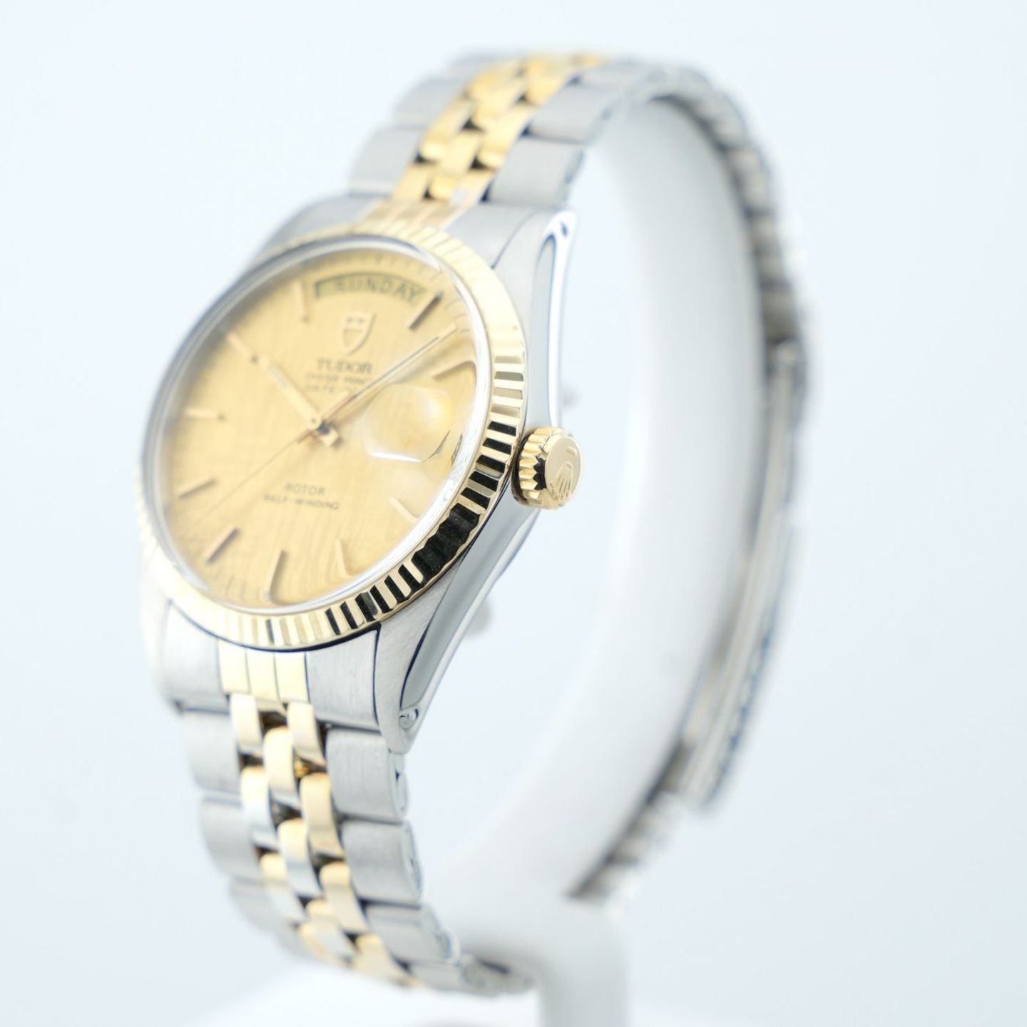 Tudor Prince Date Day 94613 (Unknown (random serial)) - Gold dial 36 mm Gold/Steel case (2/8)