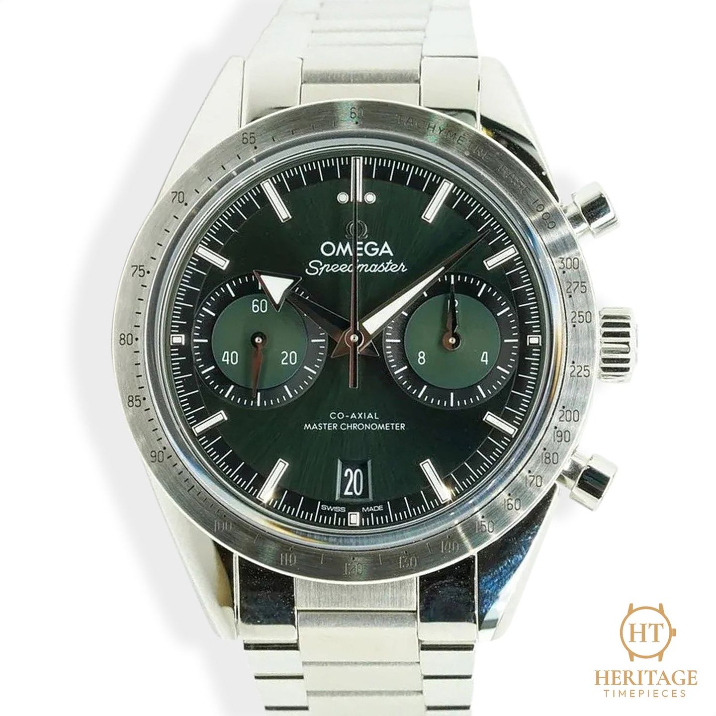 Omega Speedmaster '57 332.10.41.51.10.001 (2023) - Green dial 41 mm Steel case (2/8)