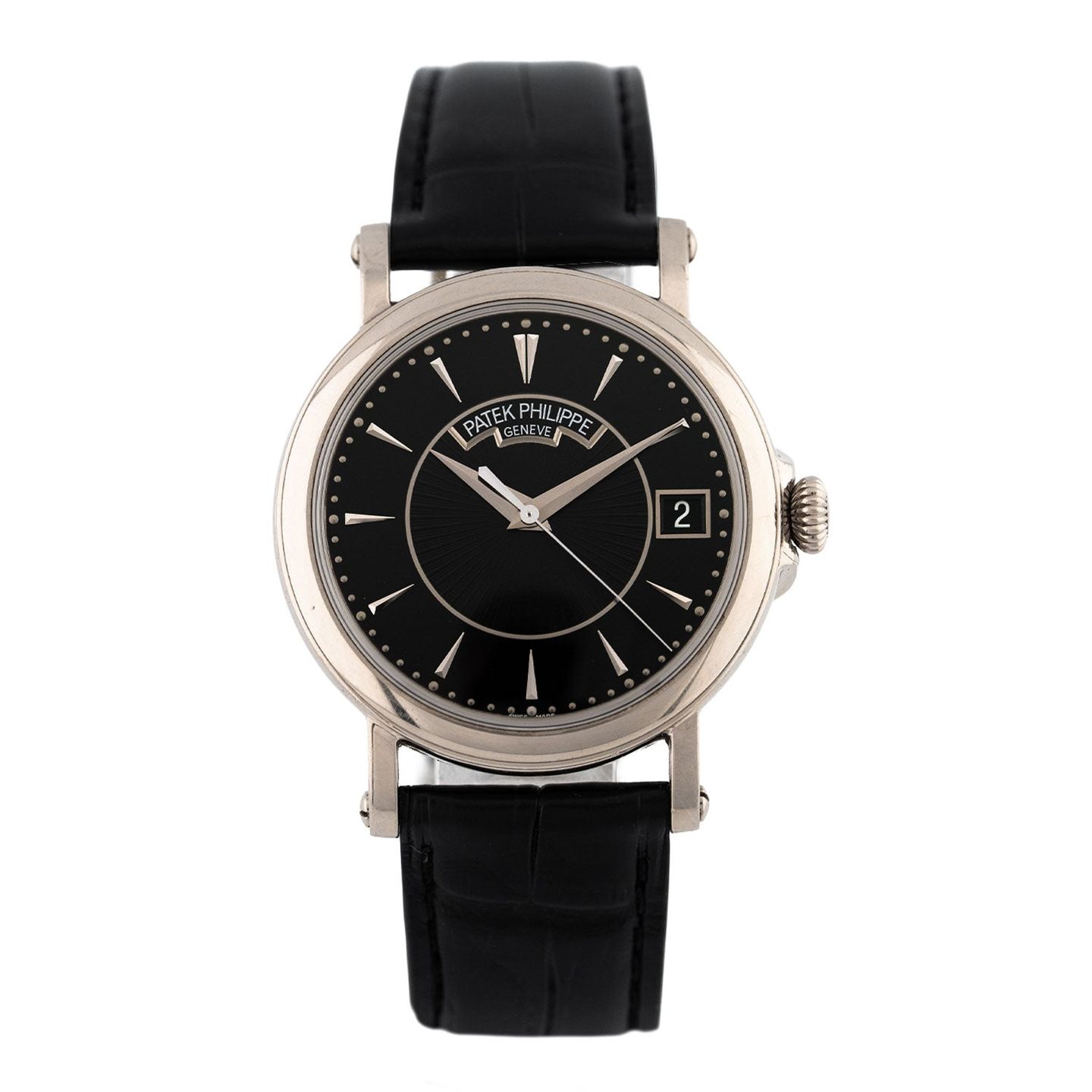 Patek Philippe Calatrava 5153G-001 (2013) - Black dial 38 mm White Gold case (1/7)