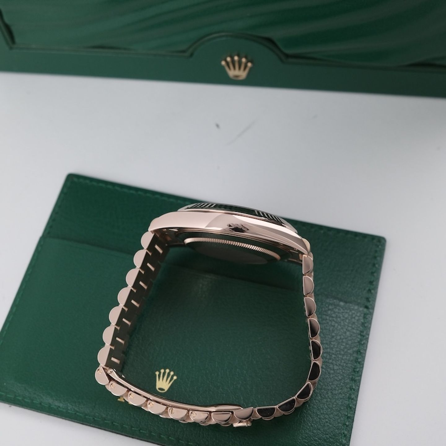 Rolex Day-Date 40 228235 (2019) - Green dial 40 mm Rose Gold case (7/8)