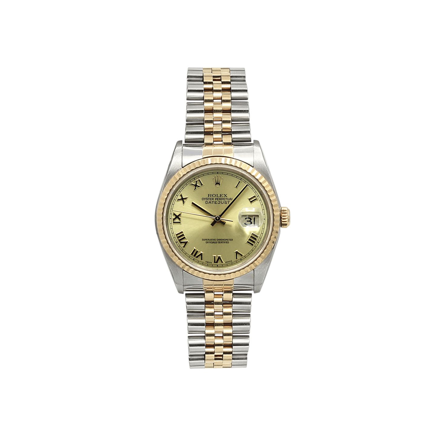 Rolex Datejust 36 16233 (Unknown (random serial)) - 36 mm Gold/Steel case (1/6)