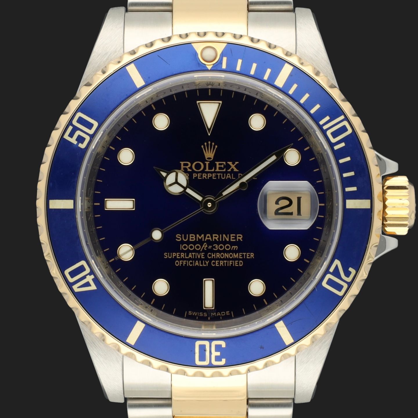 Rolex Submariner Date 16613 (2008) - 40mm Goud/Staal (2/8)