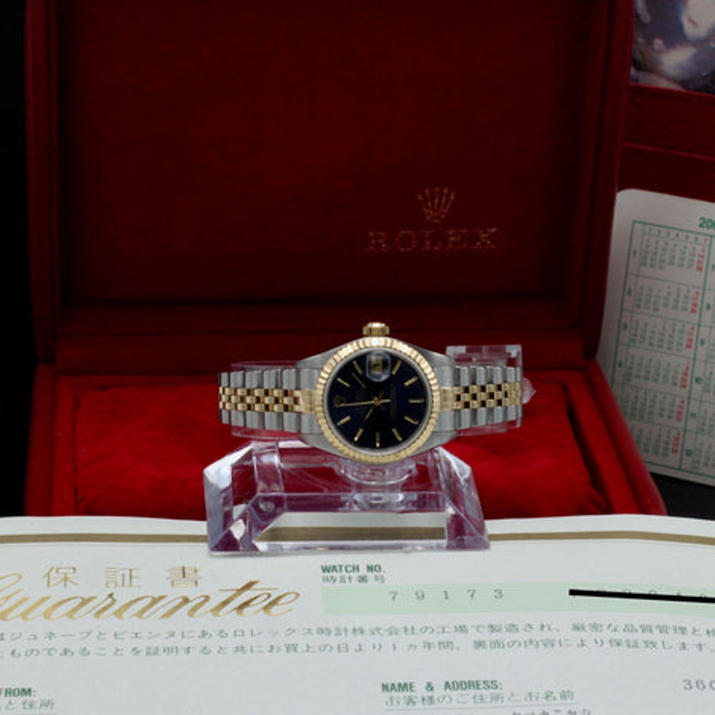 Rolex Lady-Datejust 79173 (2001) - Blue dial 26 mm Gold/Steel case (3/7)