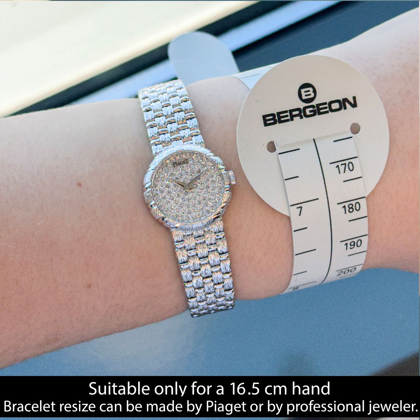 Piaget Vintage 4152D23 (Unknown (random serial)) - Diamond dial 21 mm White Gold case (2/8)
