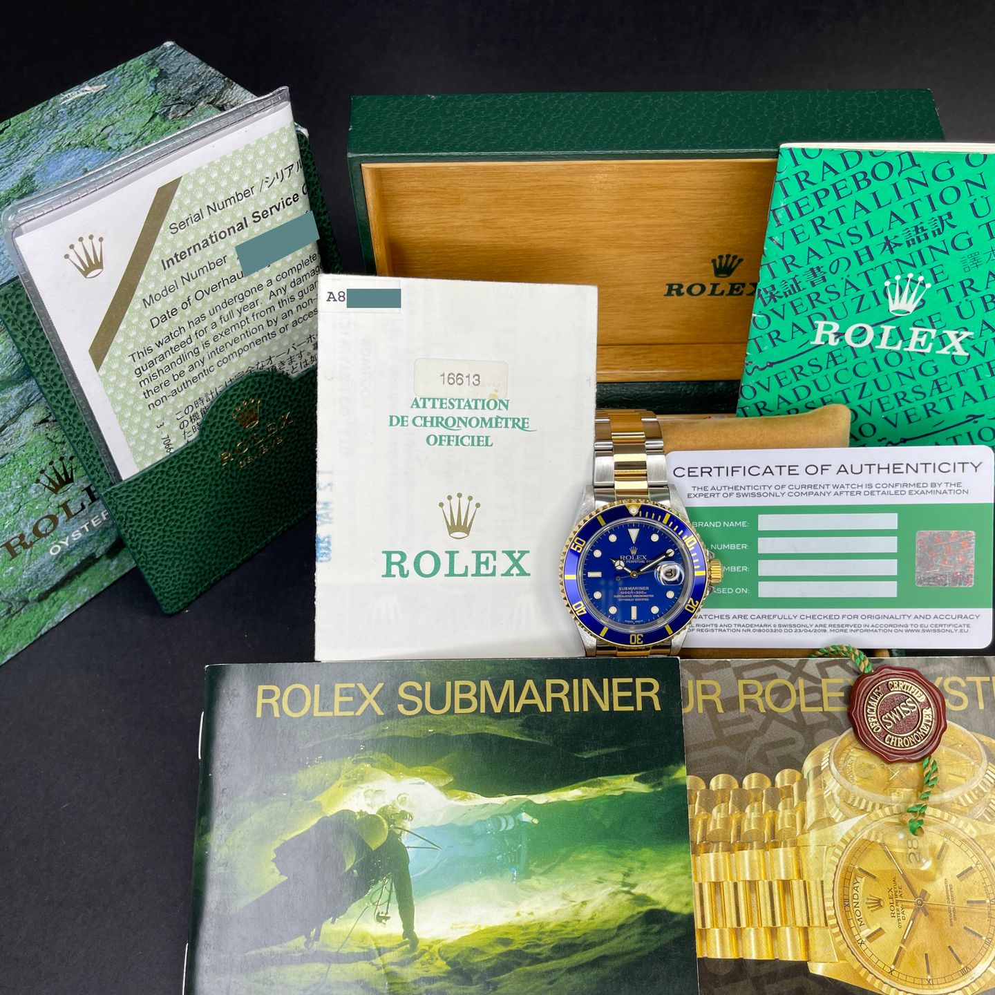 Rolex Submariner Date 16613 (1999) - 40mm Goud/Staal (2/8)