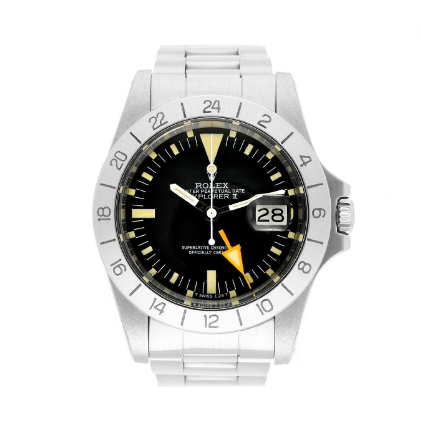 Rolex Explorer II 1655 (1981) - Zwart wijzerplaat 40mm Staal (1/5)