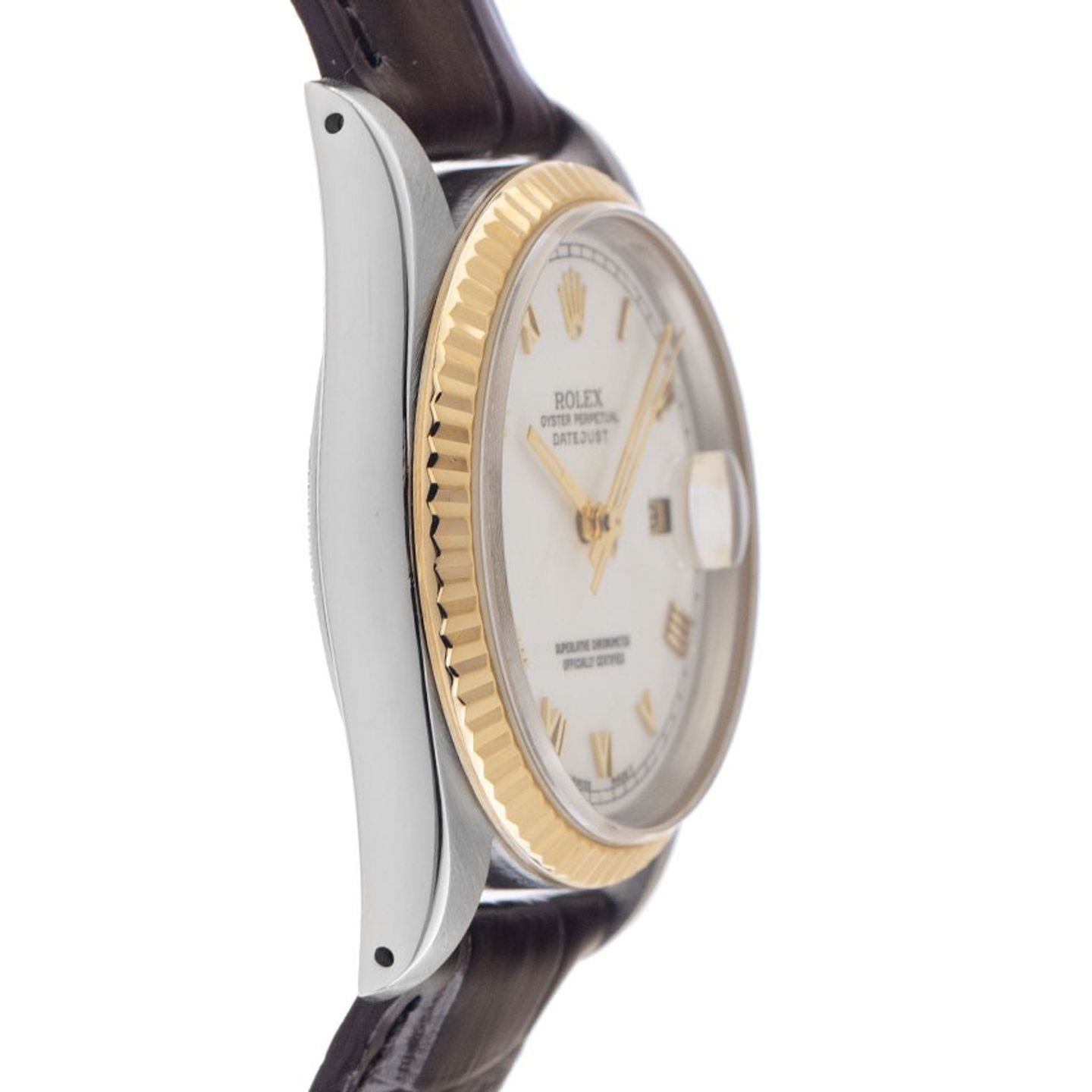 Rolex Datejust 36 16233 (1991) - White dial 36 mm Gold/Steel case (5/8)