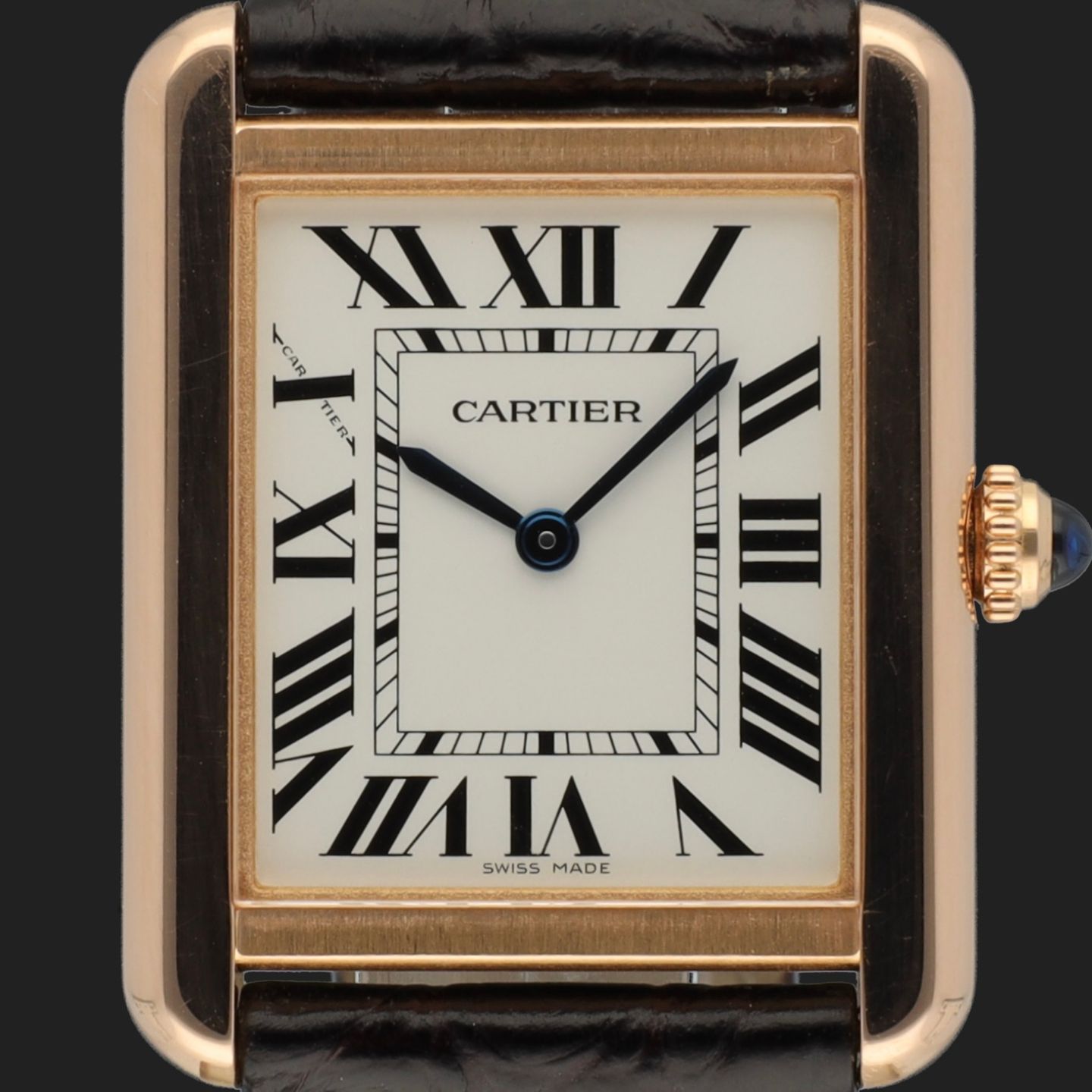 Cartier Tank Solo W5200024 (2020) - Zilver wijzerplaat 31mm Roségoud (2/8)