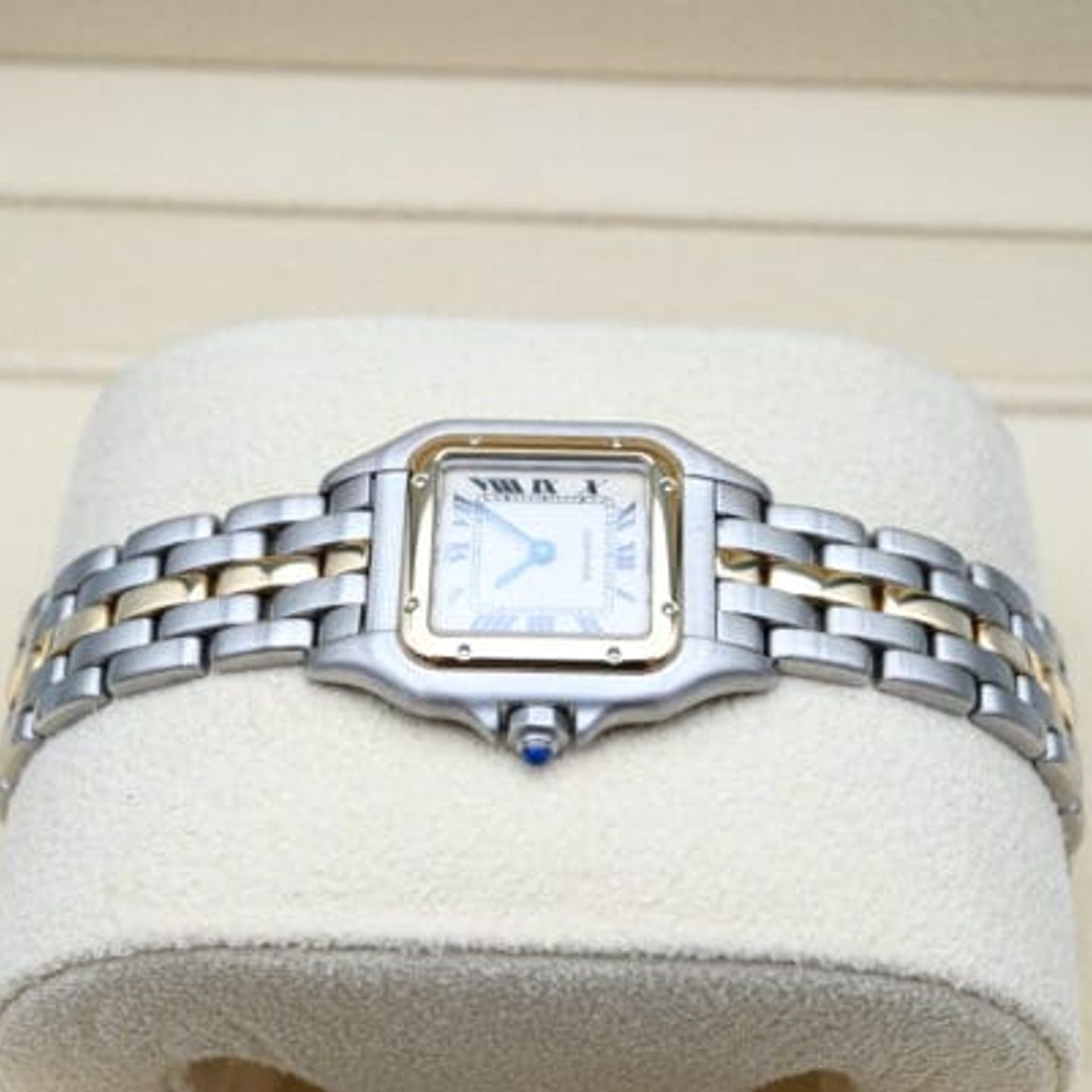 Cartier Panthère 66921 (Onbekend (willekeurig serienummer)) - Wit wijzerplaat 22mm Goud/Staal (4/8)