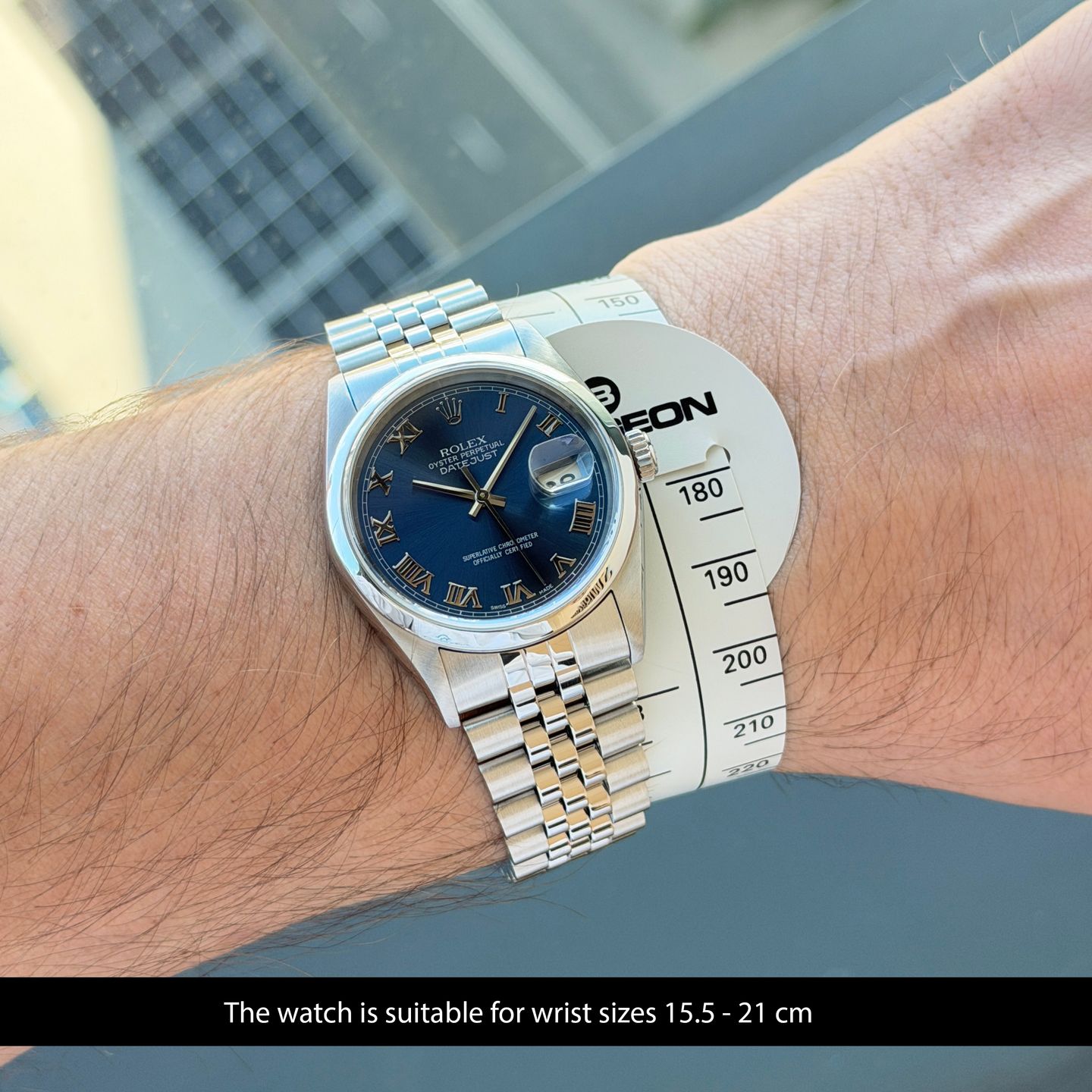 Rolex Datejust 36 16200 (2000) - Blue dial 36 mm Steel case (2/8)