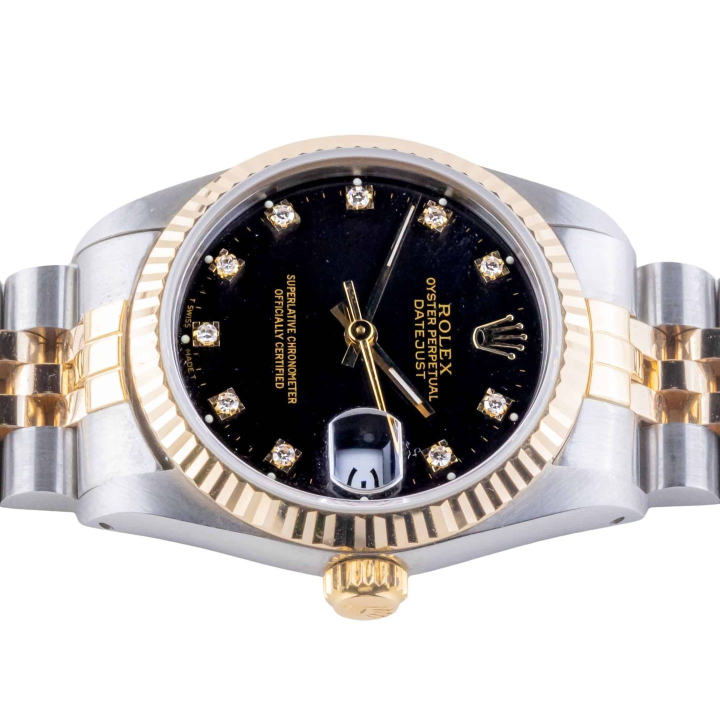 Rolex Datejust 31 68273 (1990) - Black dial 31 mm Gold/Steel case (6/8)