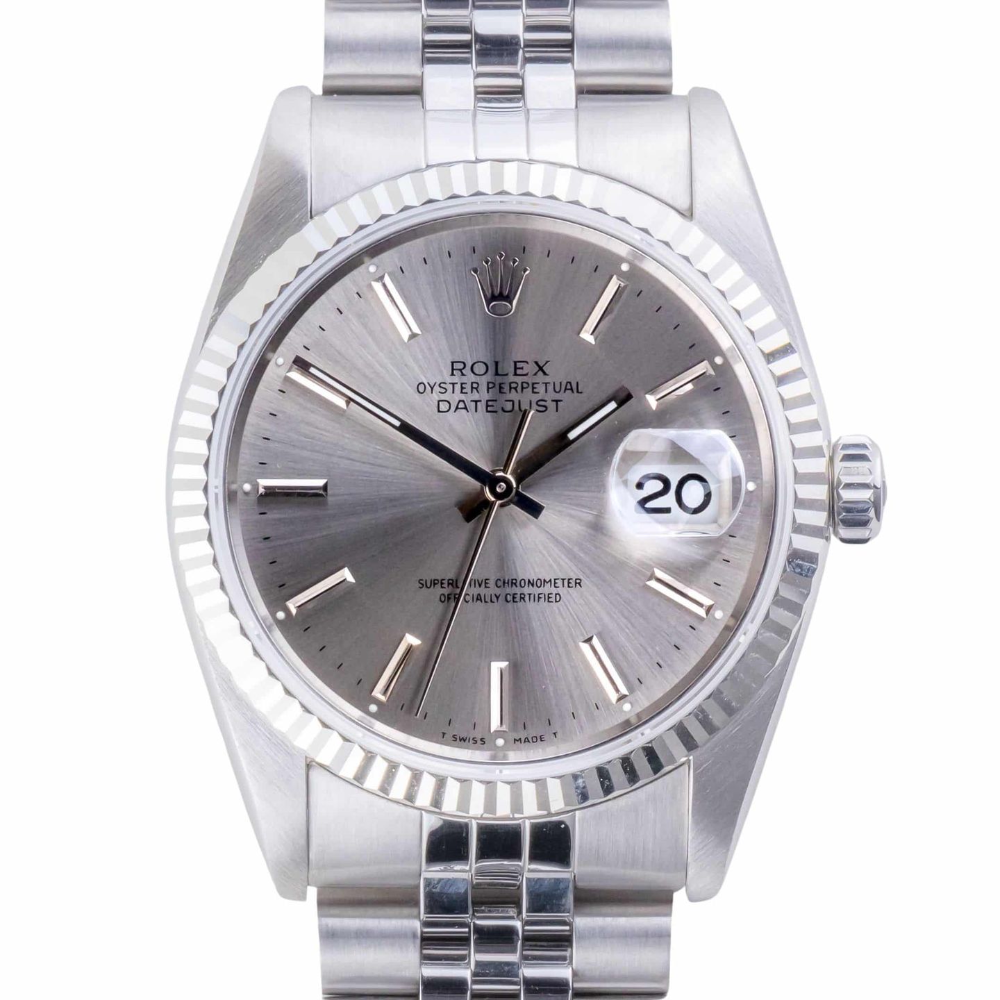 Rolex Datejust 36 16234 (1989) - Grey dial 36 mm Steel case (3/8)