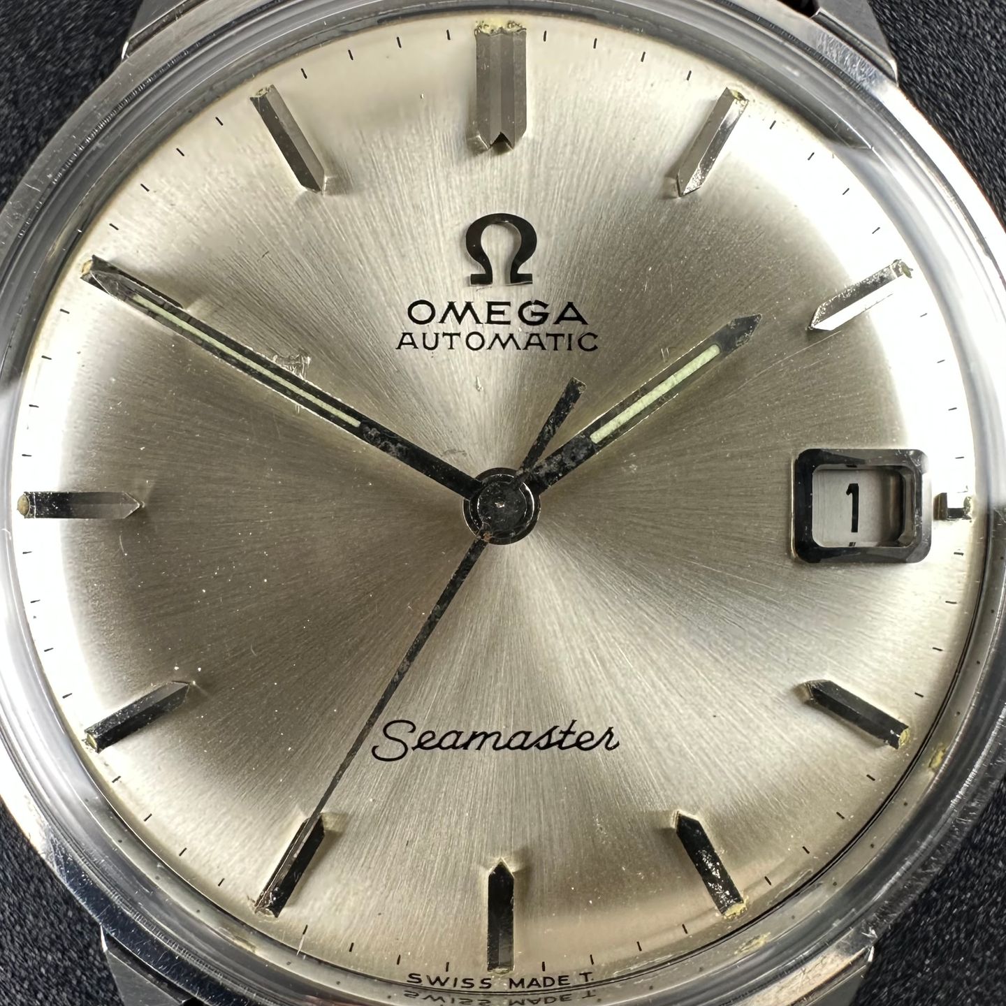 Omega Seamaster 166.001 (1963) - White dial 34 mm Steel case (7/8)