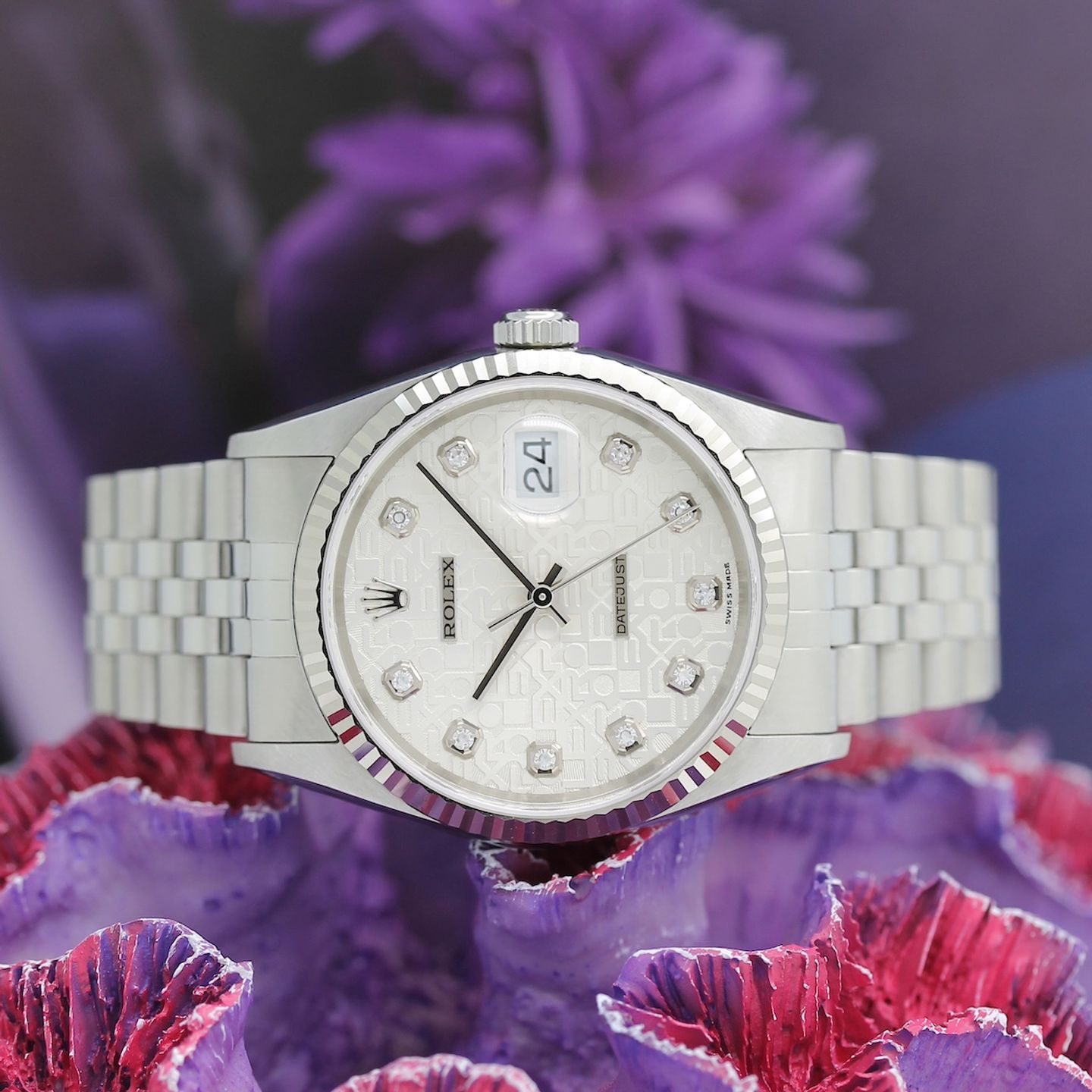 Rolex Datejust 36 16234 (2002) - Silver dial 36 mm Steel case (5/8)