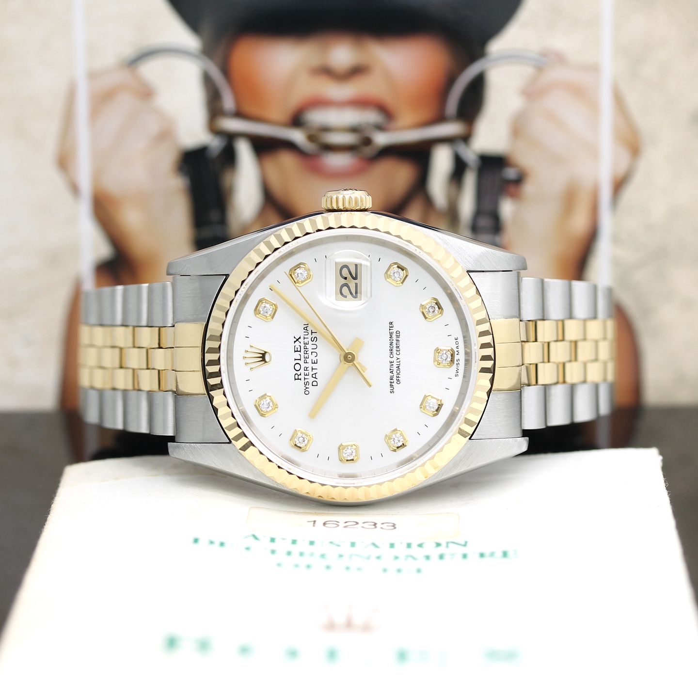 Rolex Datejust 36 16233 (1998) - Silver dial 36 mm Gold/Steel case (1/8)