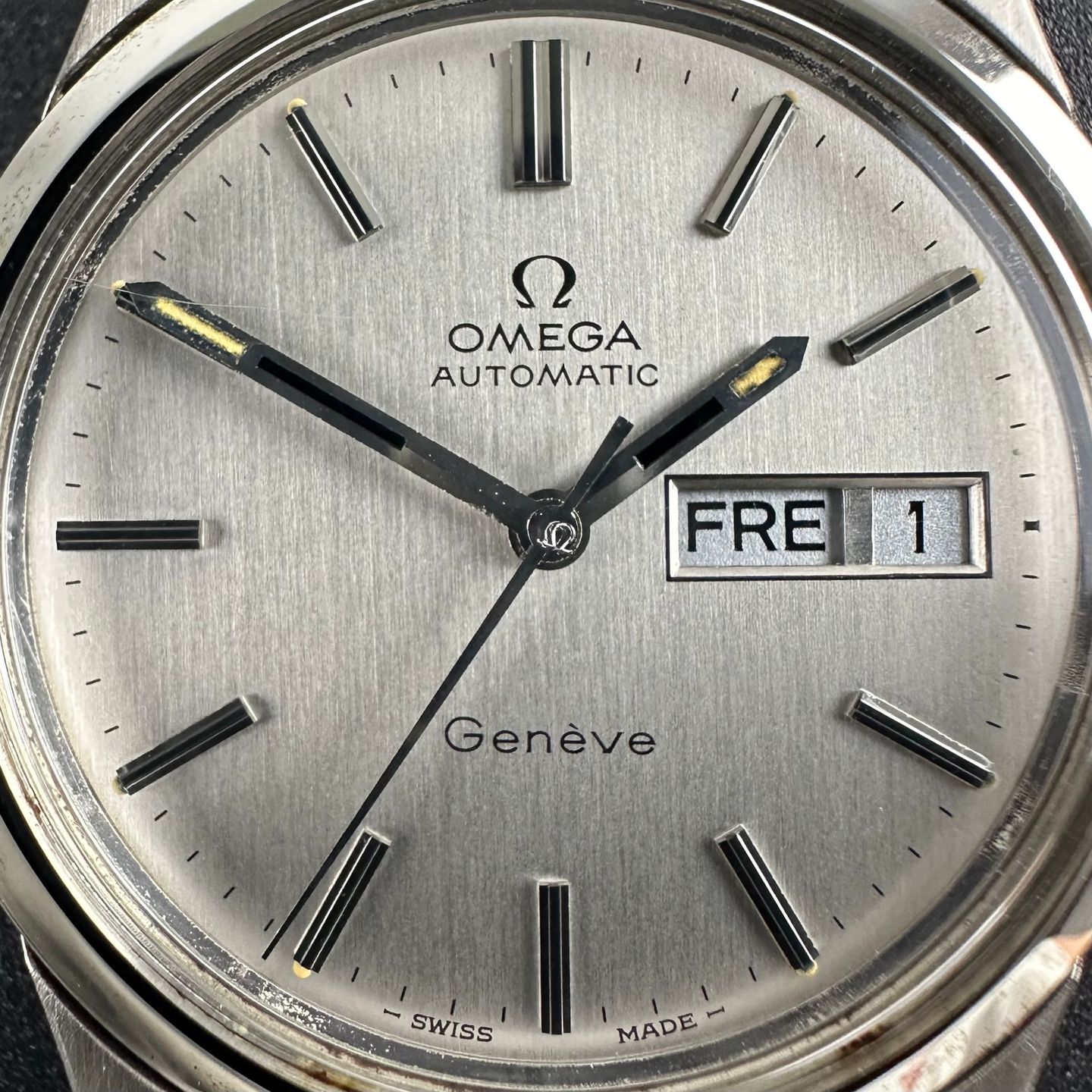 Omega Genève 166.0169 (1974) - Grijs wijzerplaat 36mm Staal (8/8)