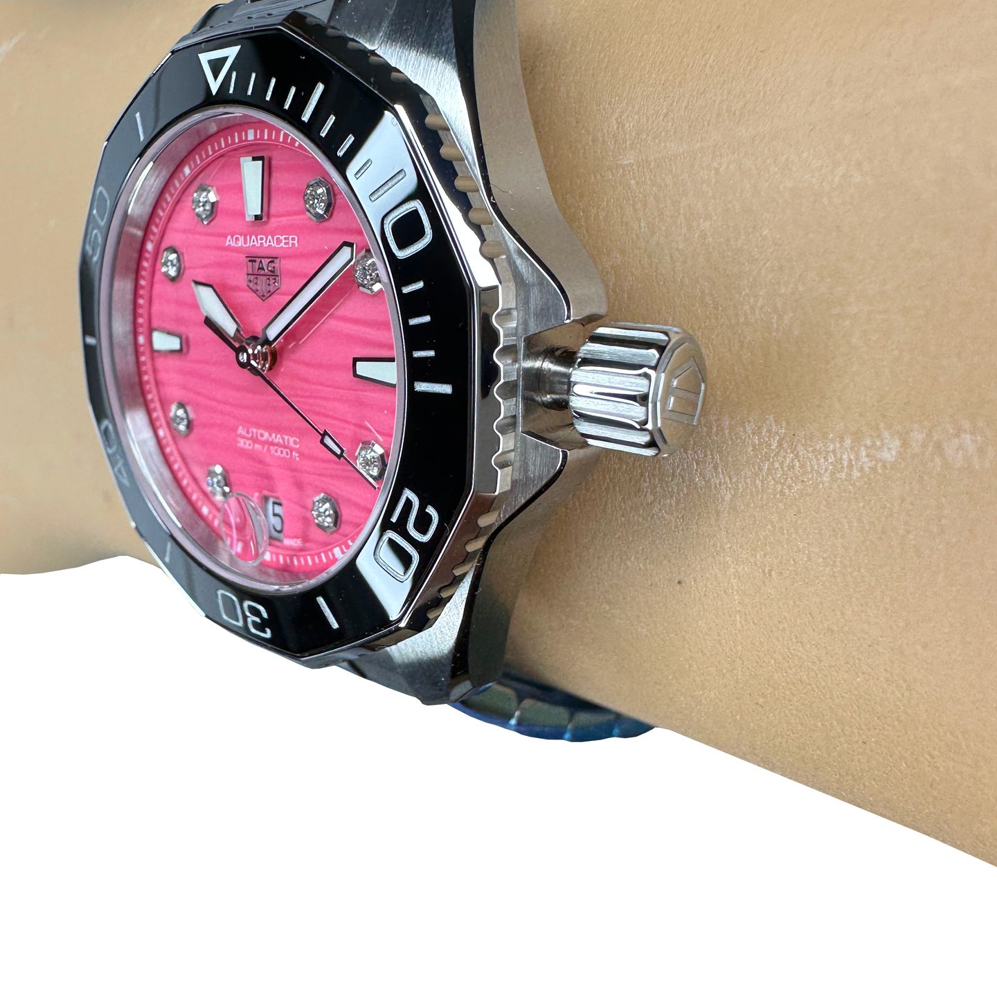 TAG Heuer Aquaracer Lady WBP231J.BA0618 (2024) - Roze wijzerplaat 36mm Staal (4/8)