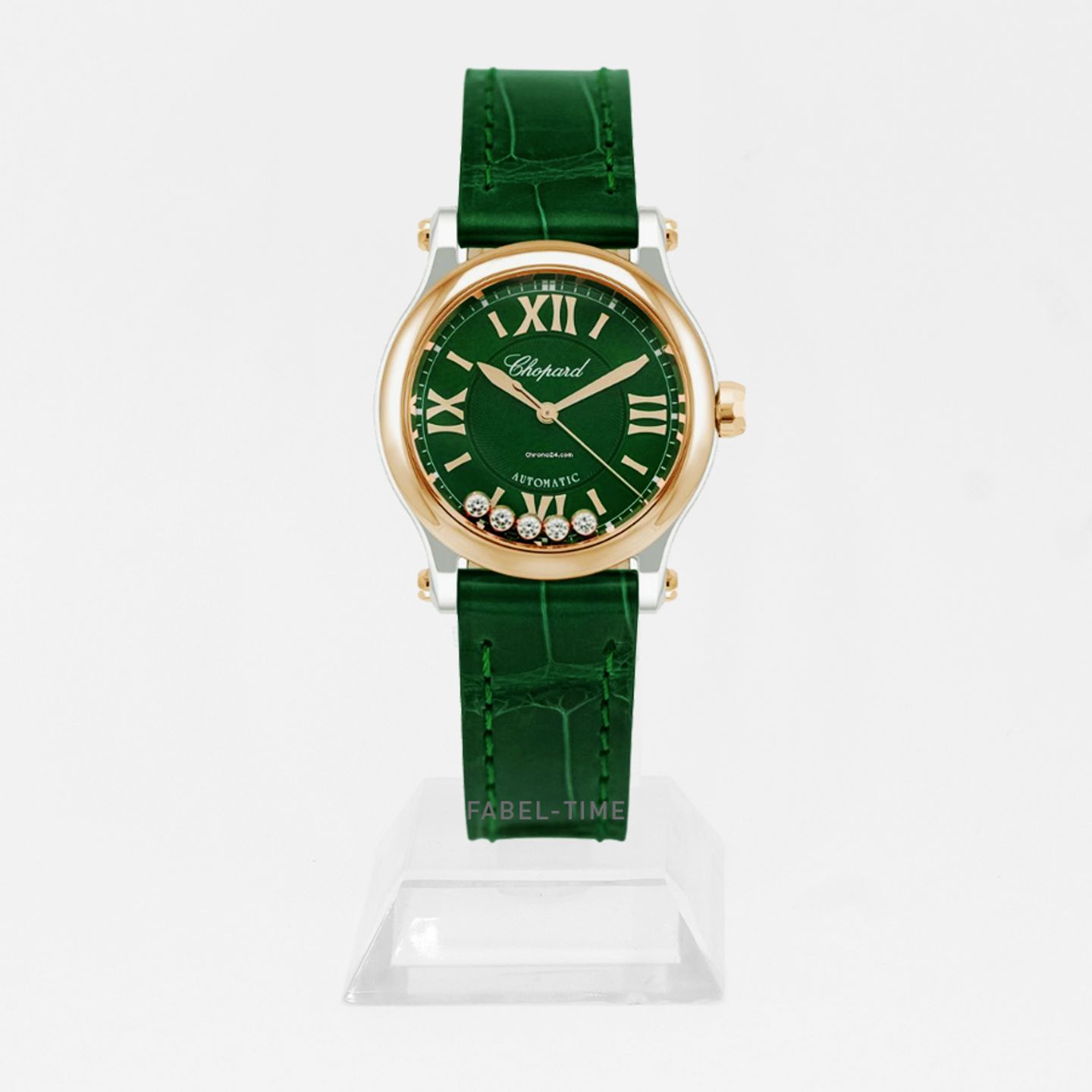 Chopard Happy Sport 278573-6032 (2024) - Groen wijzerplaat 30mm Goud/Staal (1/1)