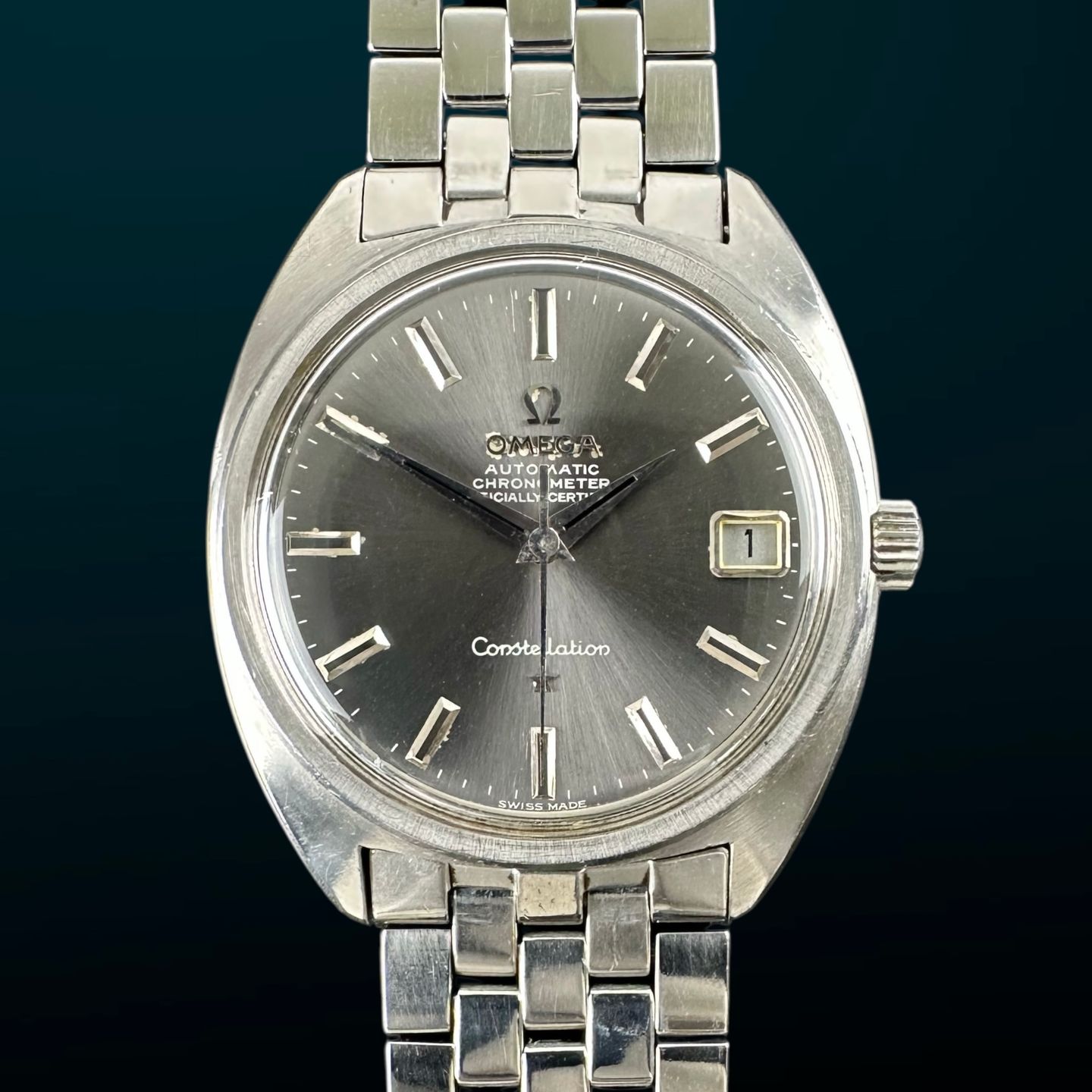 Omega Constellation 168.017 (1968) - Silver dial 35 mm Steel case (1/8)