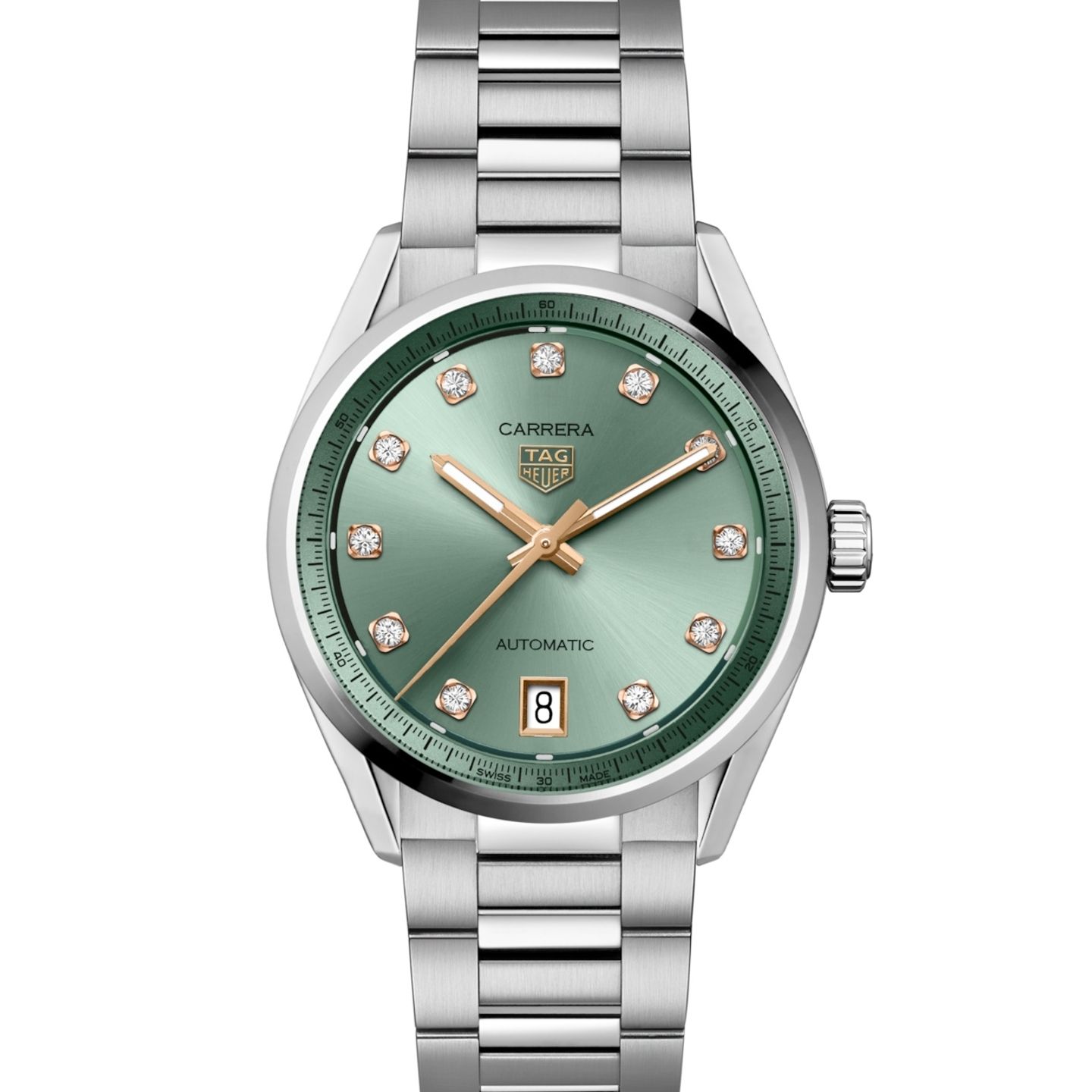 TAG Heuer Carrera Lady WBN2317.BA0001 (2025) - Green dial 36 mm Steel case (1/5)