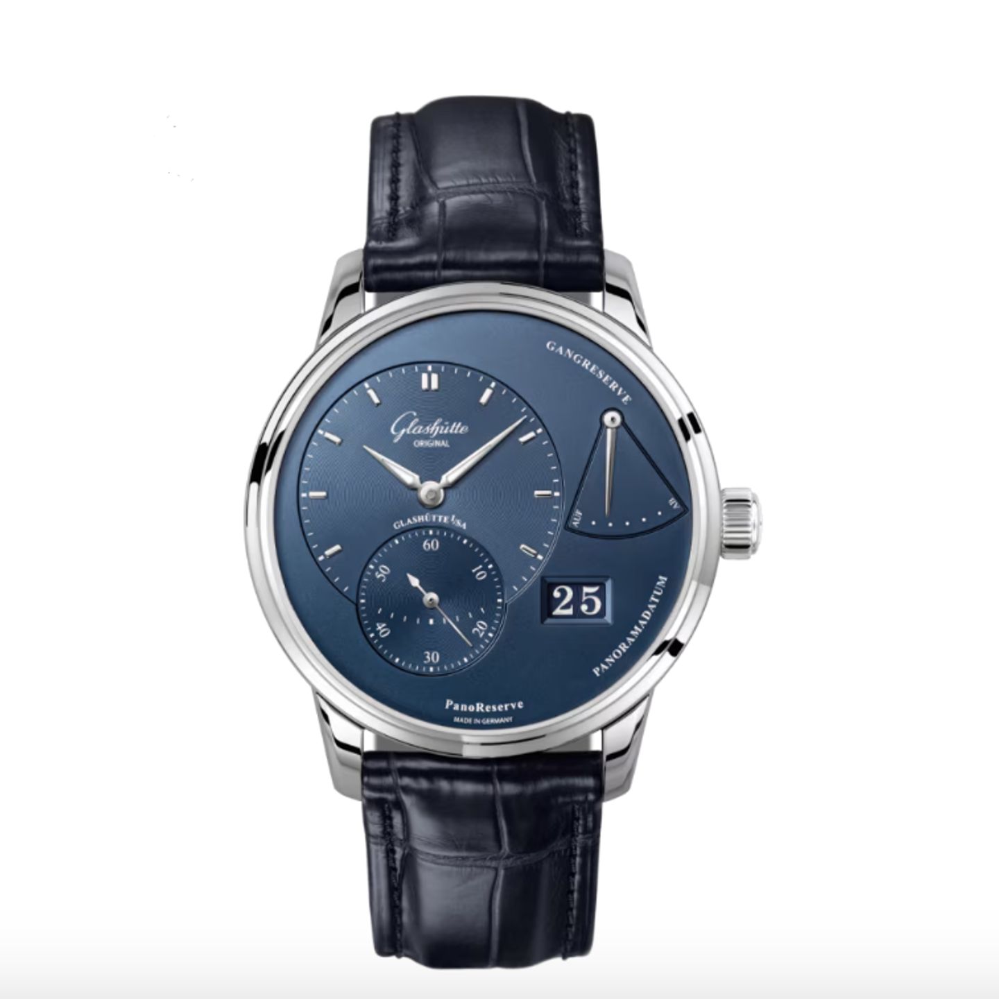 Glashütte Original PanoReserve 1-65-01-26-12-30 (2024) - Blue dial 40 mm Steel case (1/1)