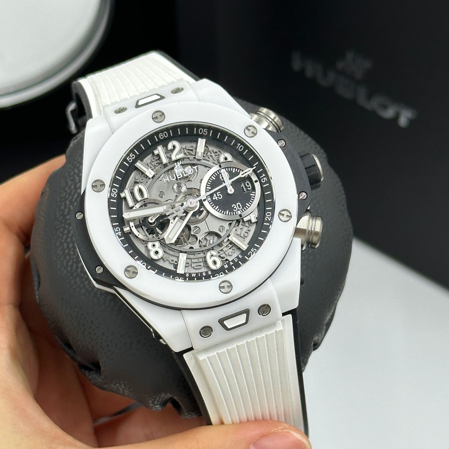 Hublot Big Bang Unico 421.HX.1170.RX (2023) - Transparant wijzerplaat 44mm Keramiek (4/8)