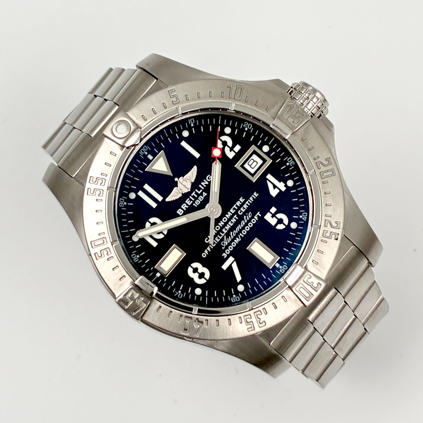Breitling Avenger Seawolf A17330 (2011) - Blue dial 45 mm Steel case (1/8)
