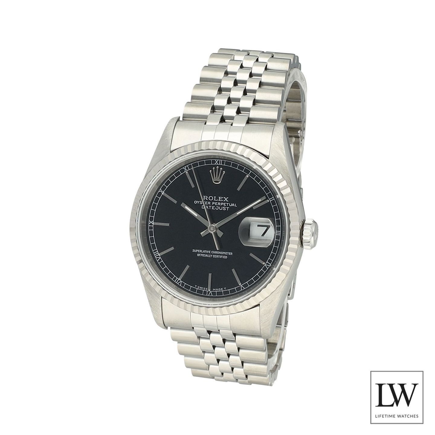 Rolex Datejust 36 16234 (1995) - Black dial 36 mm Steel case (4/8)