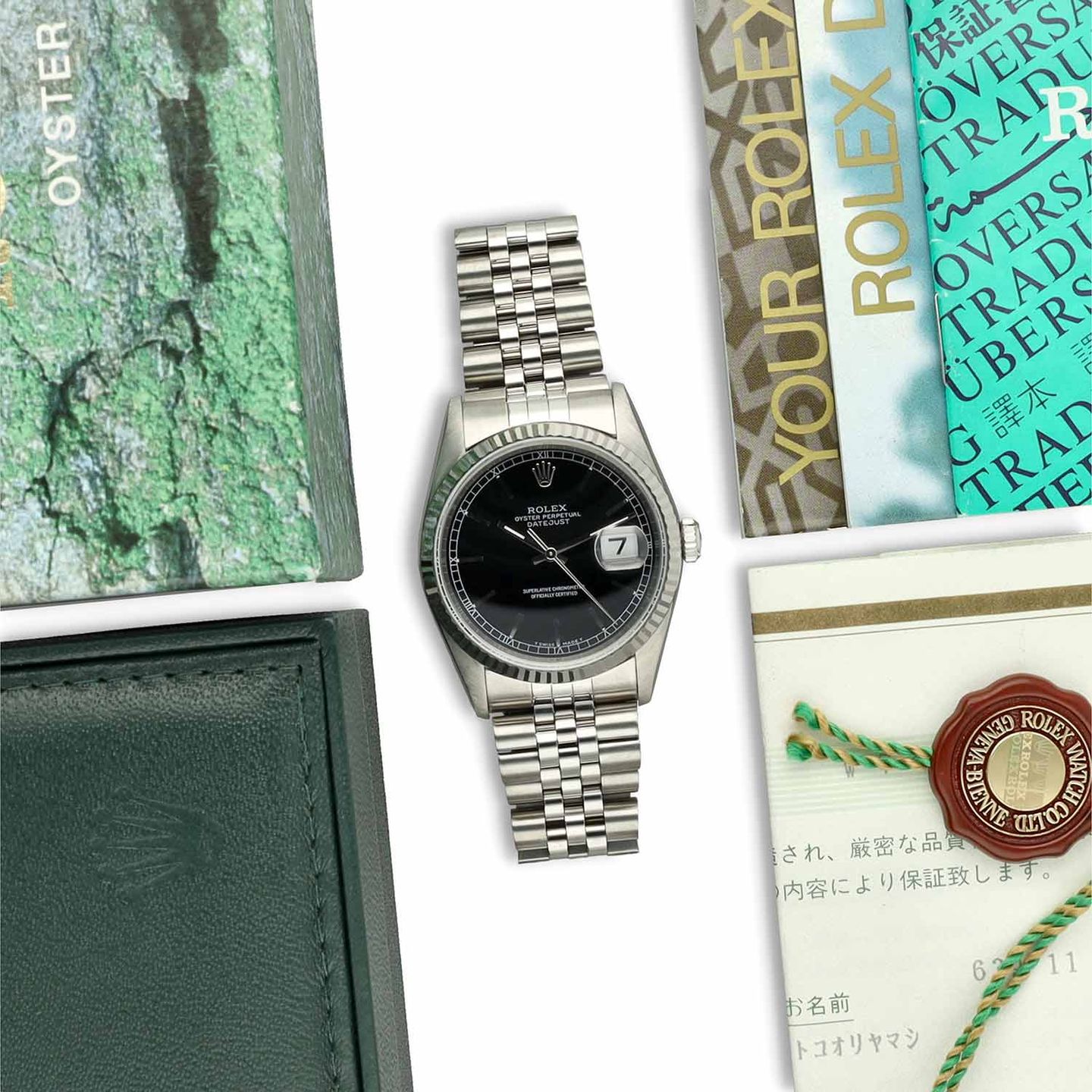 Rolex Datejust 36 16234 (1995) - Black dial 36 mm Steel case (8/8)