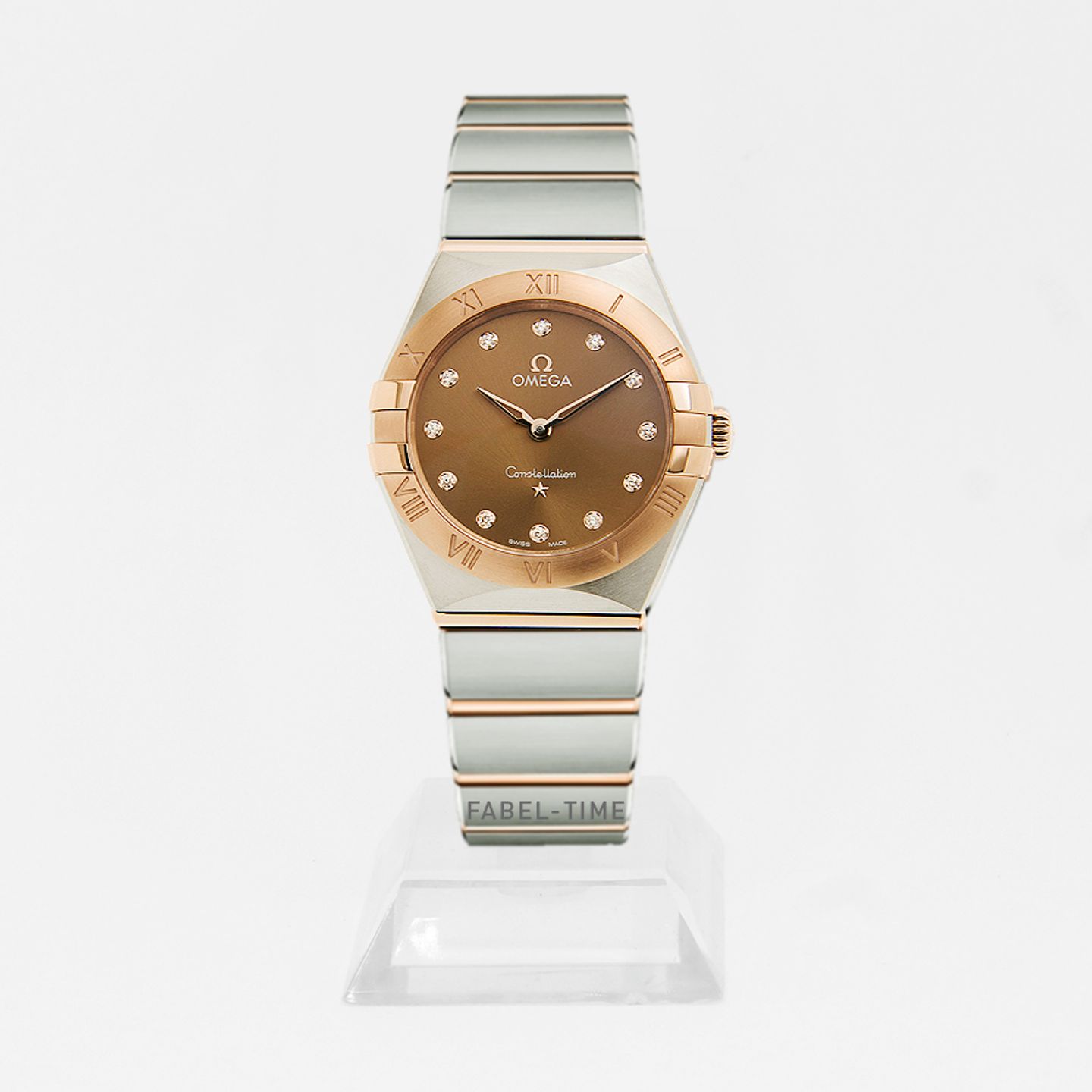 Omega Constellation Quartz 131.20.28.60.63.001 (2024) - Brown dial 28 mm Gold/Steel case (1/1)