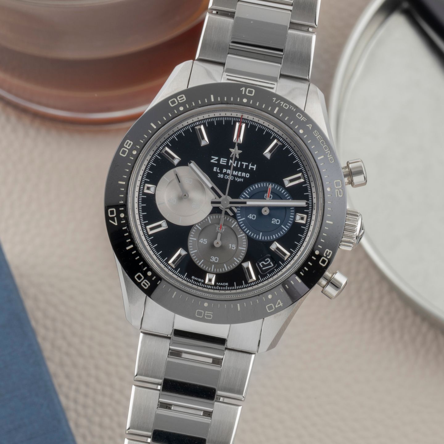 Zenith Chronomaster Sport 03.3100.3600/21.M3100 (Onbekend (willekeurig serienummer)) - Zwart wijzerplaat 41mm Staal (3/8)