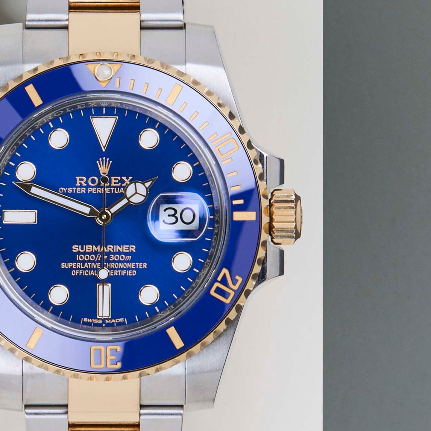 Rolex Submariner Date 116613LB (2020) - Blue dial 40 mm Gold/Steel case (5/8)