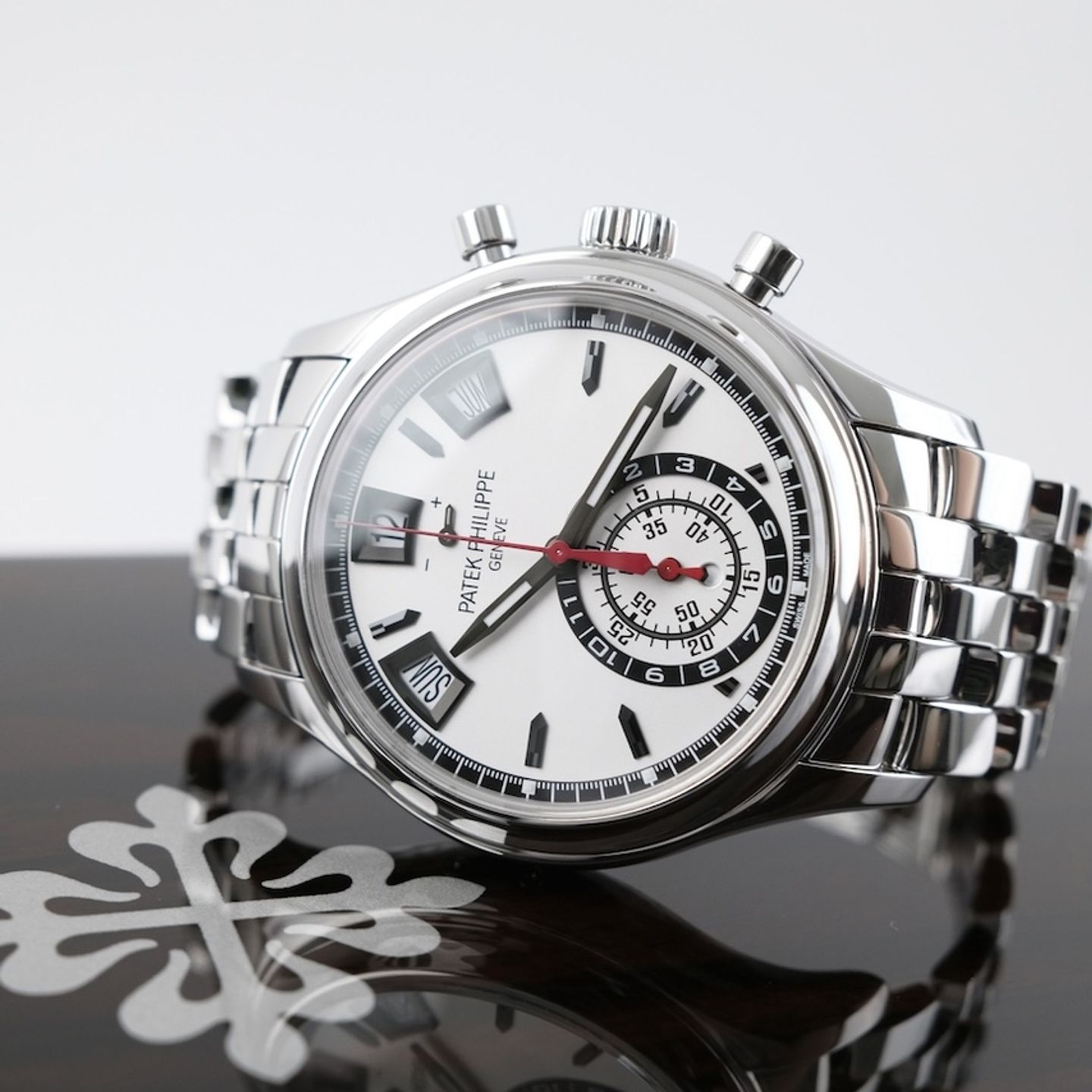 Patek Philippe Annual Calendar Chronograph 5960/1A-001 (2017) - Zilver wijzerplaat 41mm Staal (6/8)