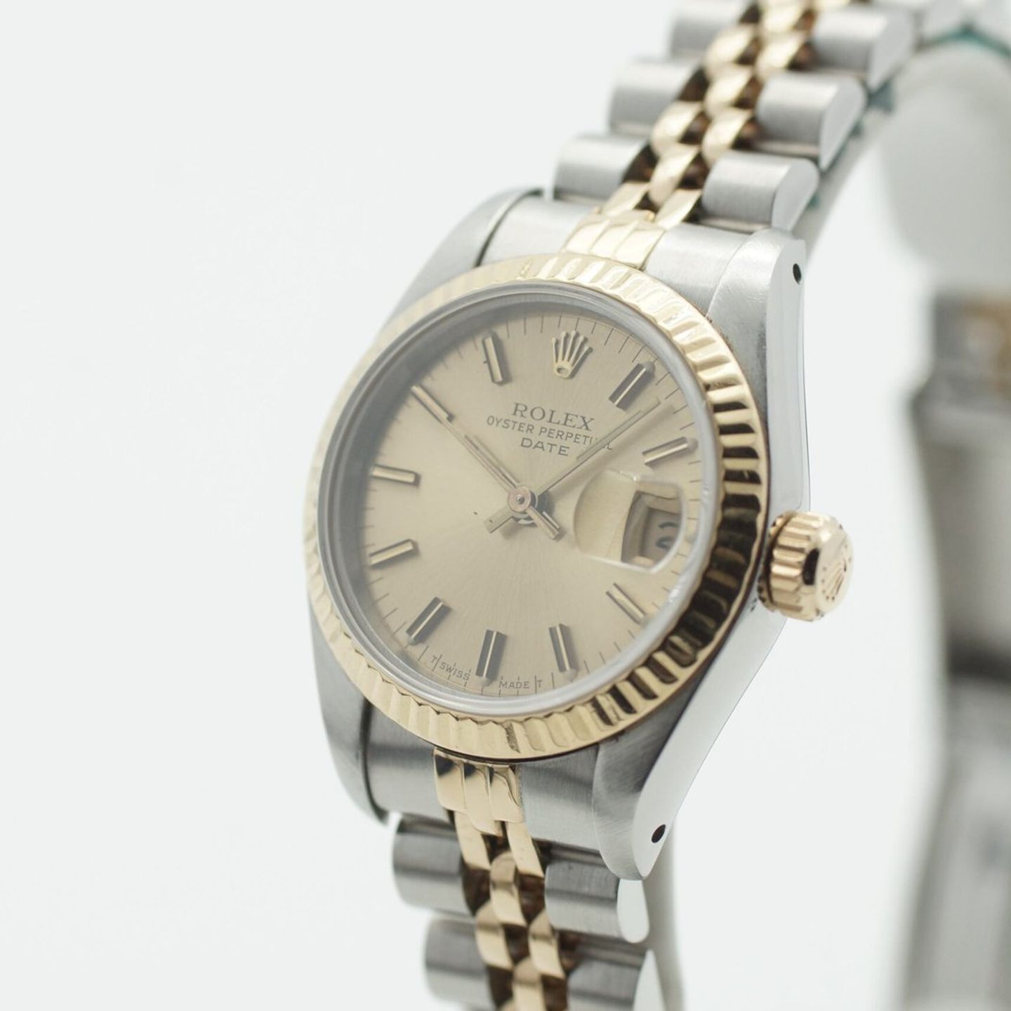 Rolex Lady-Datejust 69173 (1986) - Champagne dial 26 mm Gold/Steel case (4/8)