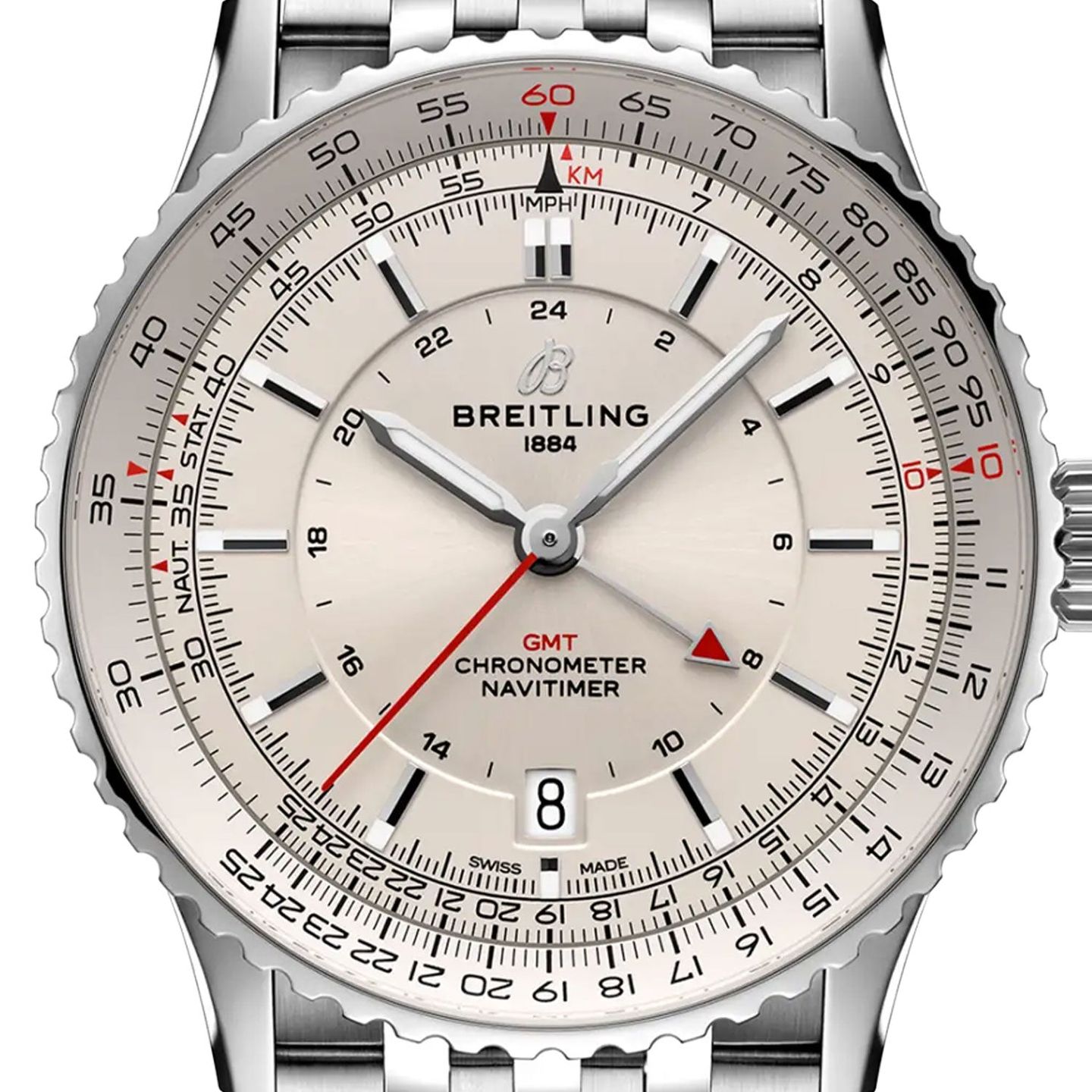 Breitling Navitimer GMT A32310171C1A1 (Unknown (random serial)) - Blue dial 41 mm Steel case (2/3)