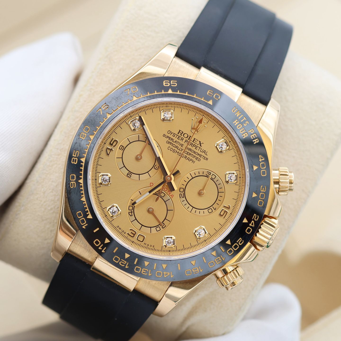 Rolex Daytona 116518LN (Onbekend (willekeurig serienummer)) - Champagne wijzerplaat 40mm Geelgoud (5/8)