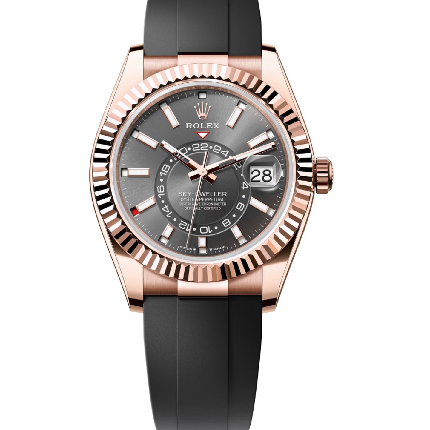 Rolex Sky-Dweller 336235 (2024) - Grey dial 42 mm Rose Gold case (1/8)