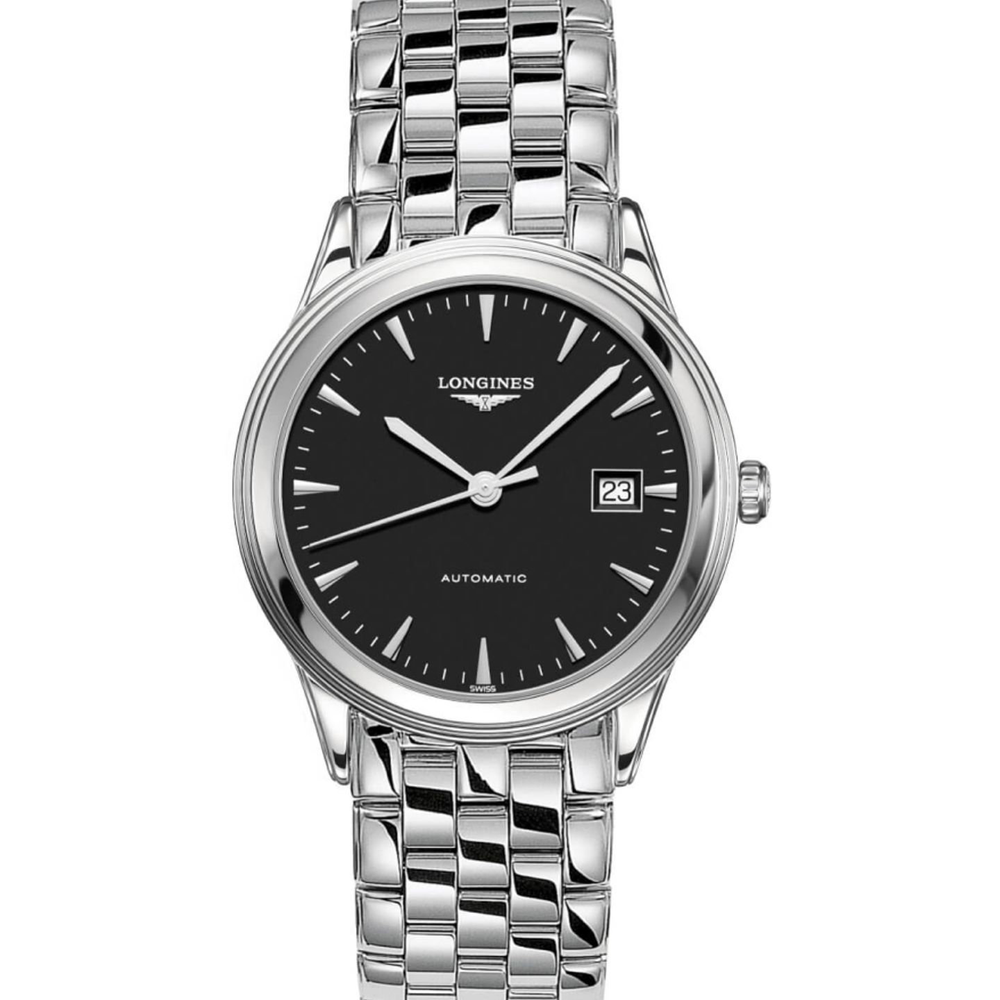 Longines Flagship L4.974.4.52.6 (2024) - Zwart wijzerplaat 38mm Staal (1/1)