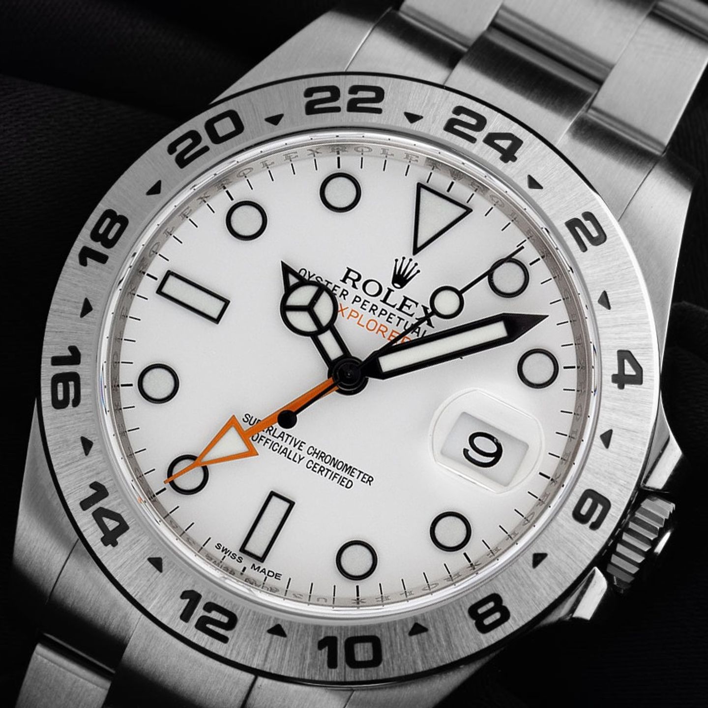 Rolex Explorer II 216570 (2013) - Wit wijzerplaat 42mm Staal (3/8)