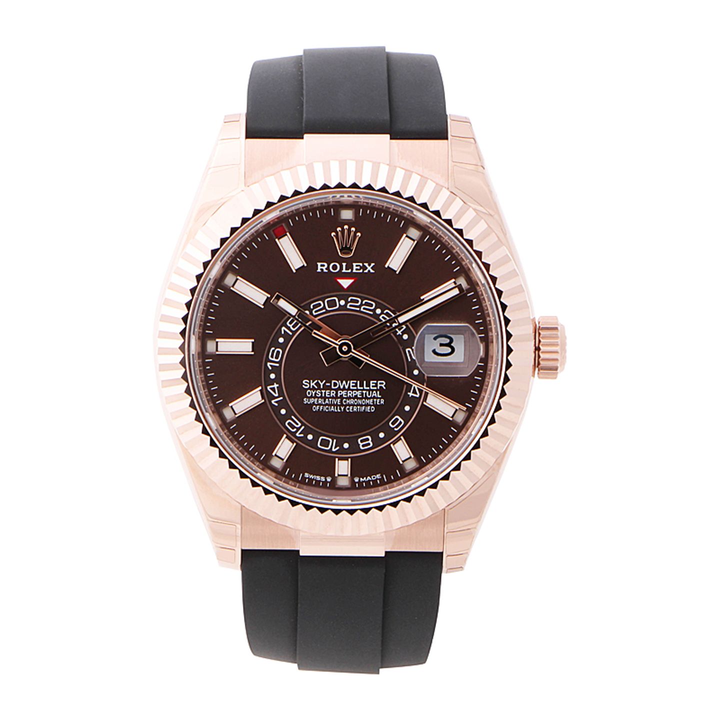 Rolex Sky-Dweller 336235 (2023) - Brown dial 42 mm Rose Gold case (1/4)