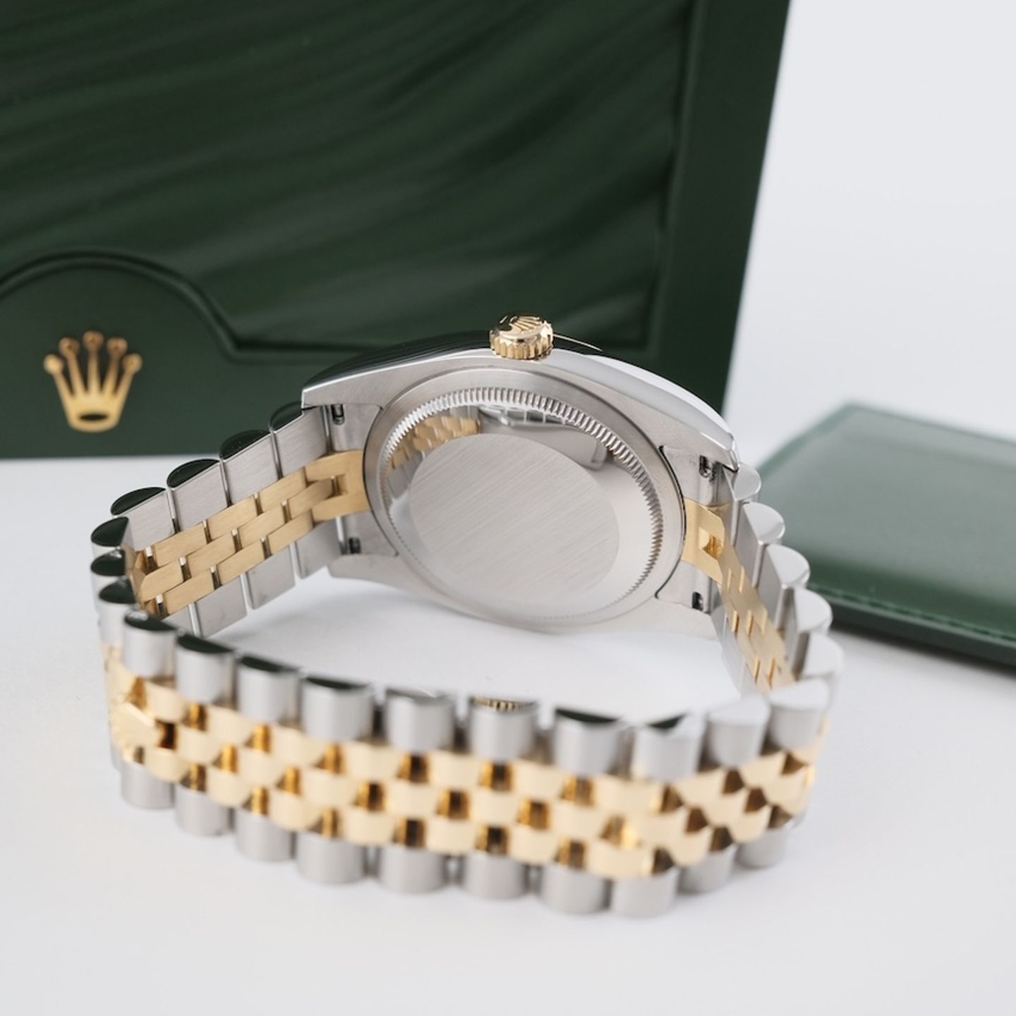 Rolex Datejust 36 116233 (2012) - Beige dial 36 mm Gold/Steel case (8/8)