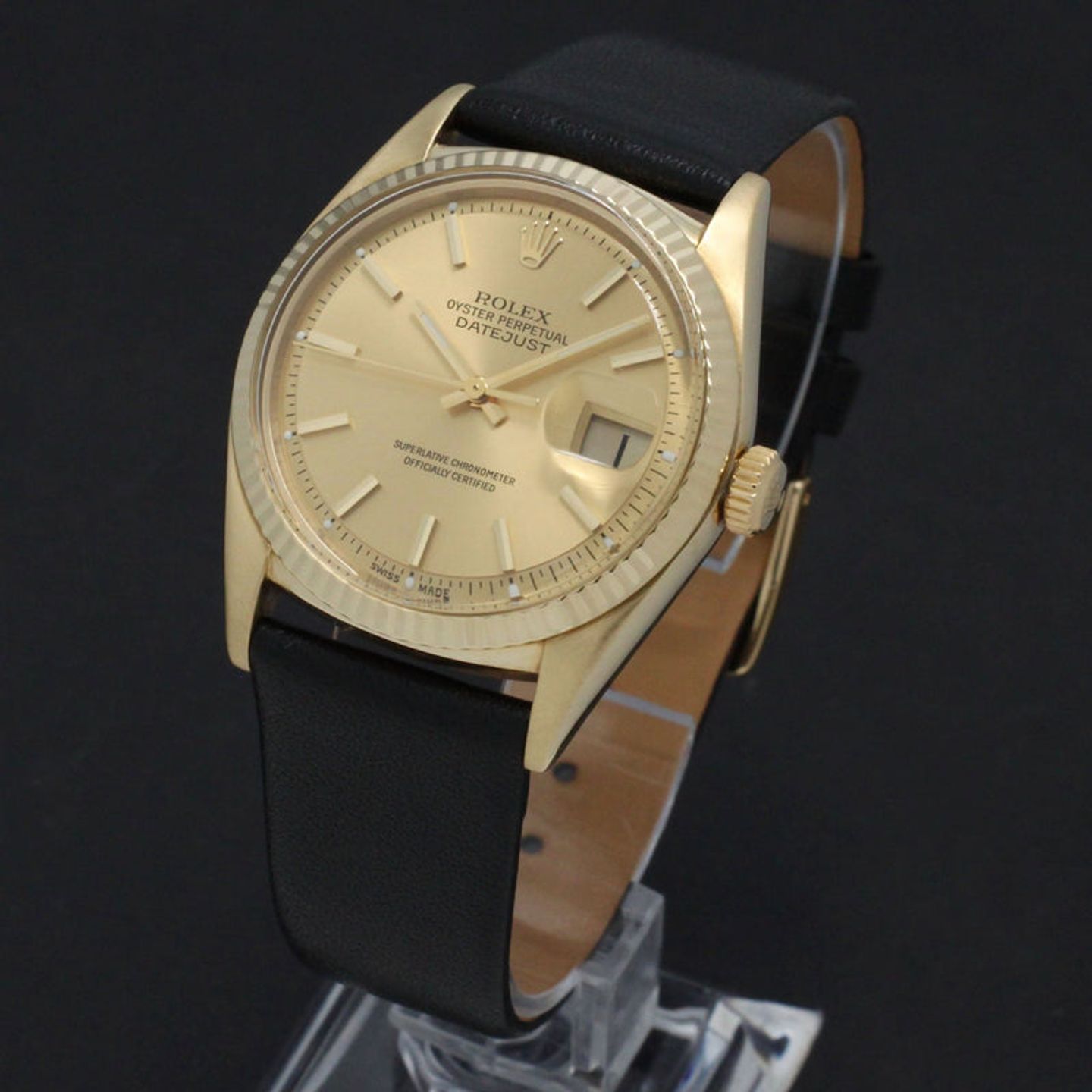 Rolex Datejust 1601 (1957) - Gold dial 36 mm Yellow Gold case (2/7)