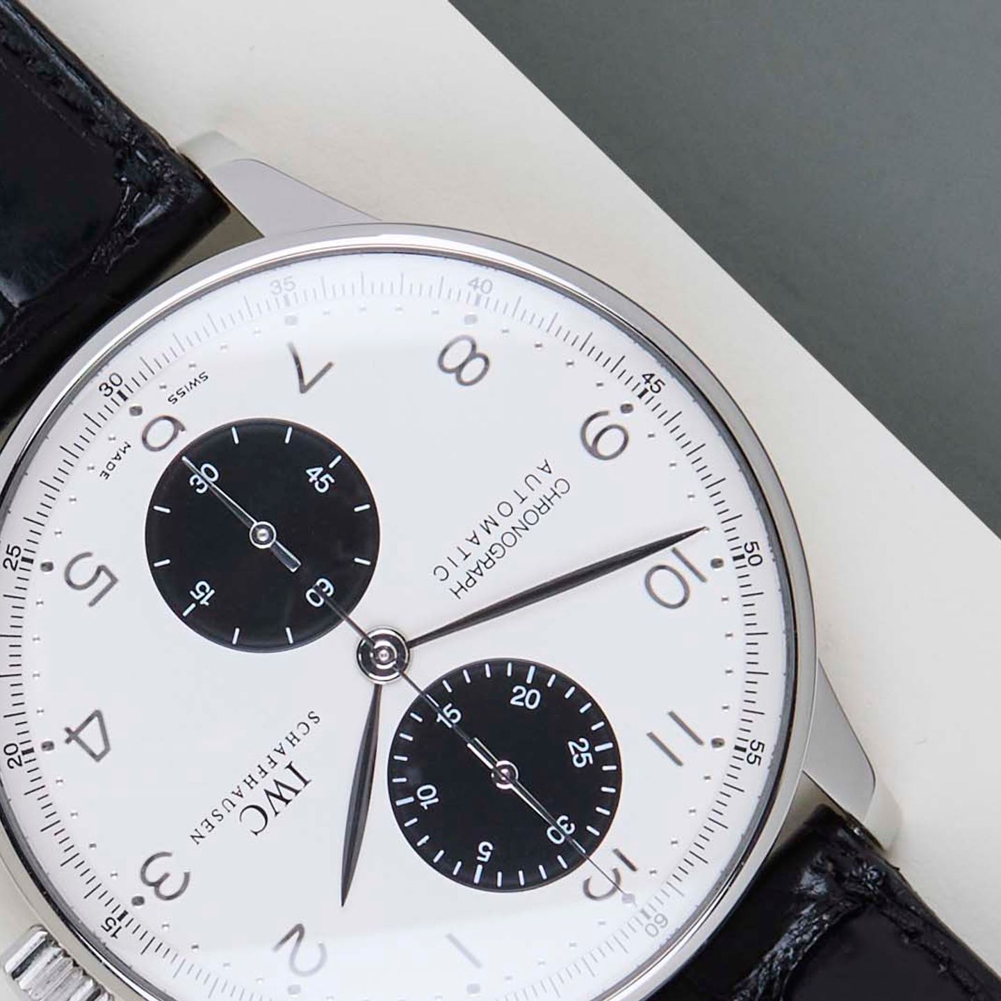 IWC Portuguese Chronograph IW371411 (2004) - Silver dial 41 mm Steel case (4/8)