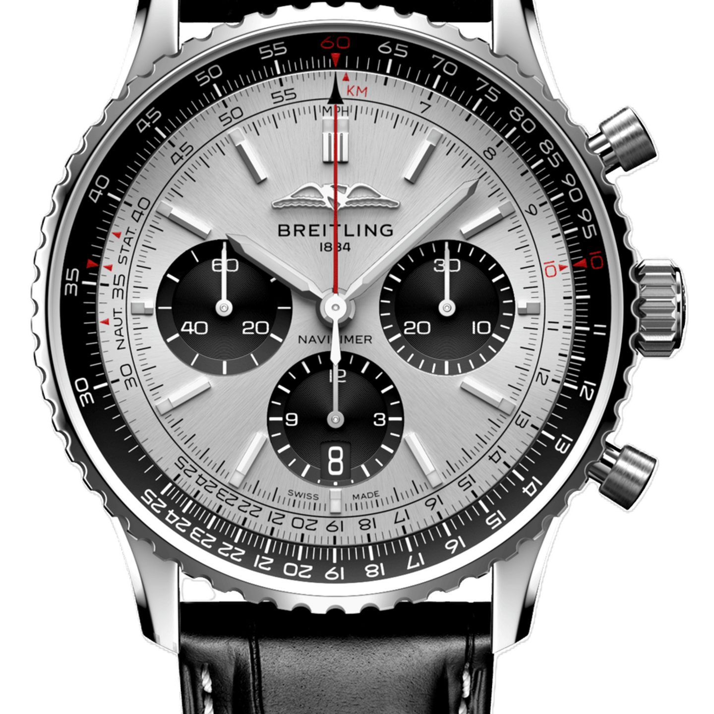 Breitling Navitimer 1 B01 Chronograph AB0138241G1P1 (2026) - Zilver wijzerplaat 43mm Staal (1/1)