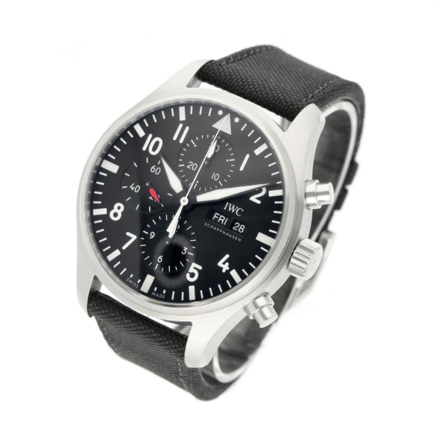 IWC Pilot Chronograph IW377709 (Unknown (random serial)) - Black dial 43 mm Steel case (2/5)
