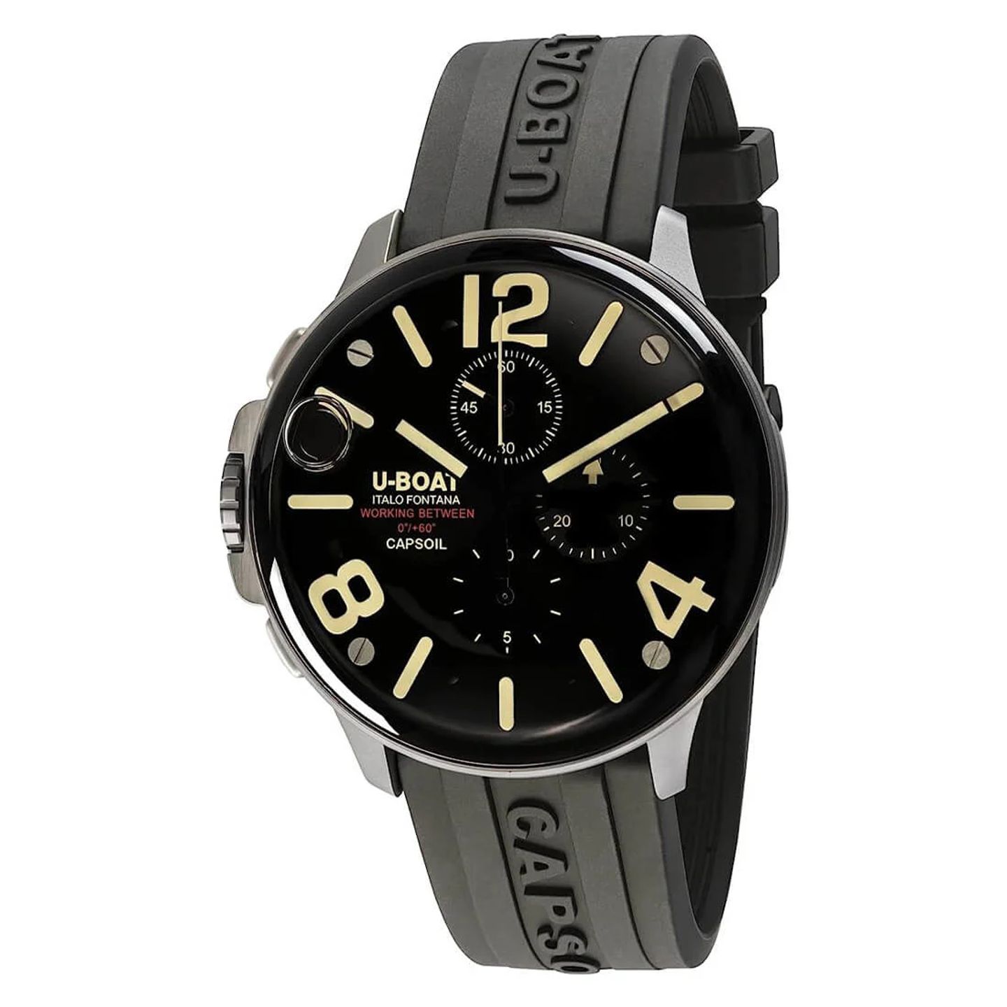 U-Boat Capsoil 8111/B (2024) - Zwart wijzerplaat 46mm Staal (3/3)