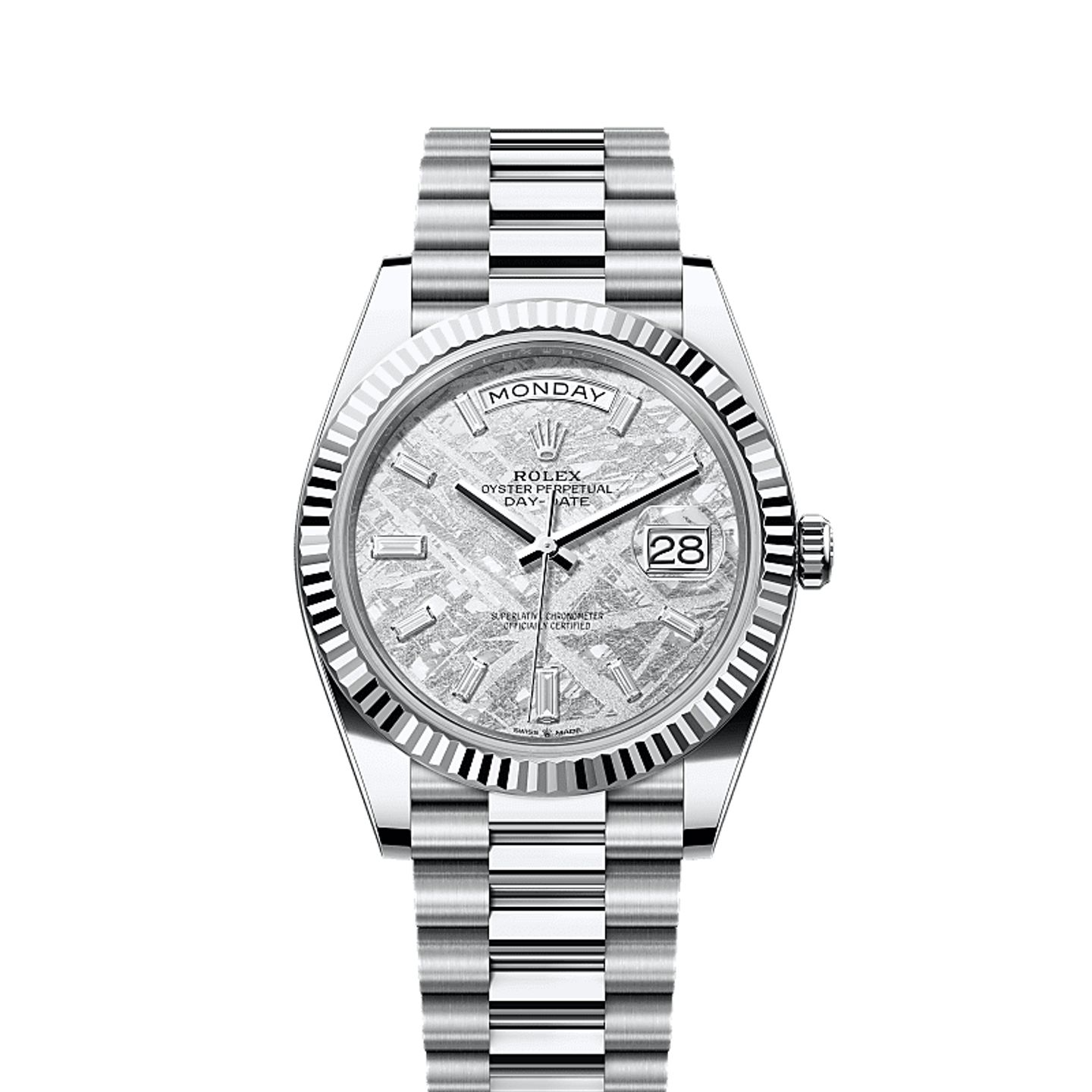Rolex Day-Date 40 228236 (2025) - Silver dial 40 mm Platinum case (1/1)