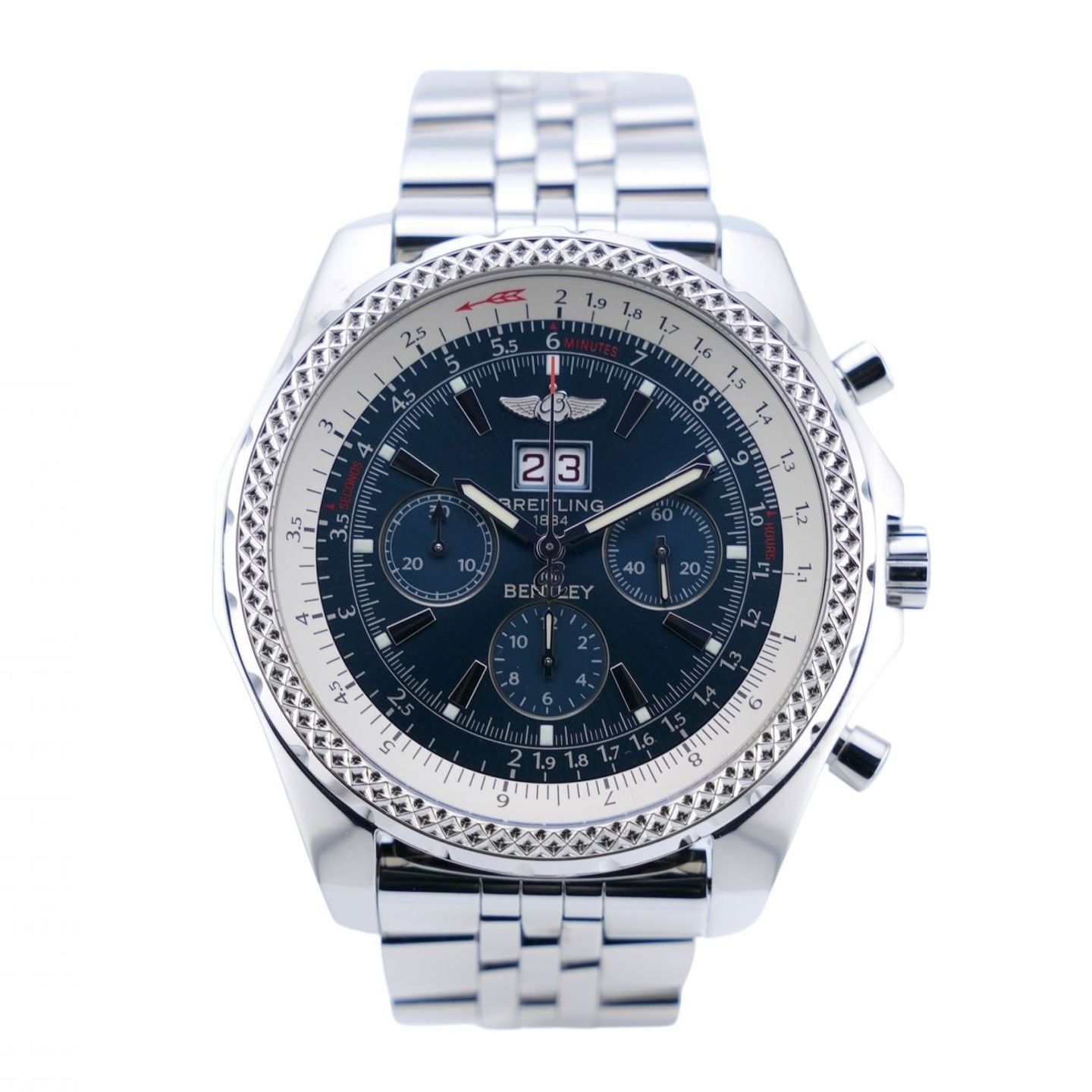 Breitling Bentley 6.75 A4436212/C652 (2008) - Blue dial 48 mm Steel case (1/8)
