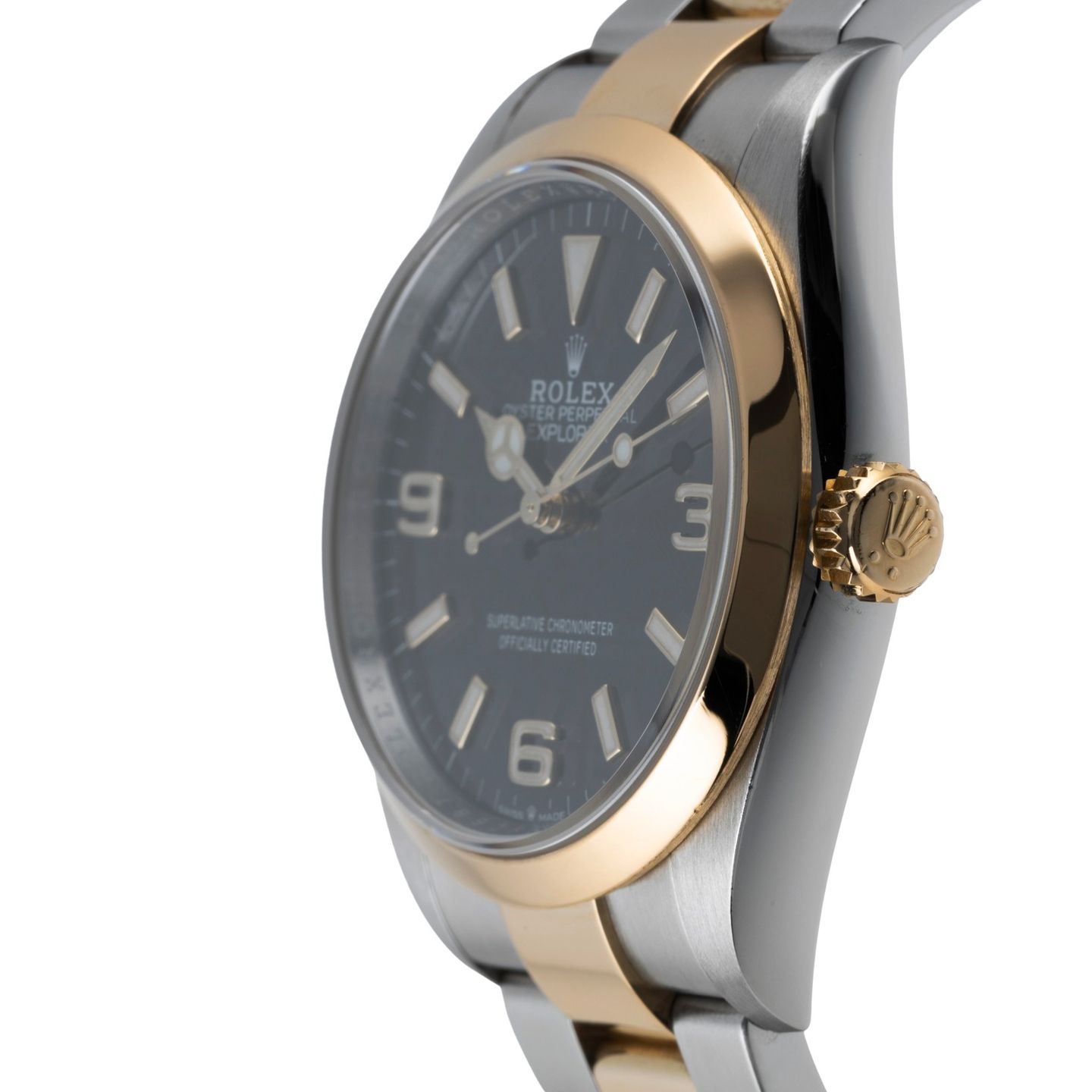 Rolex Explorer 124273 (2021) - Black dial 36 mm Gold/Steel case (6/8)