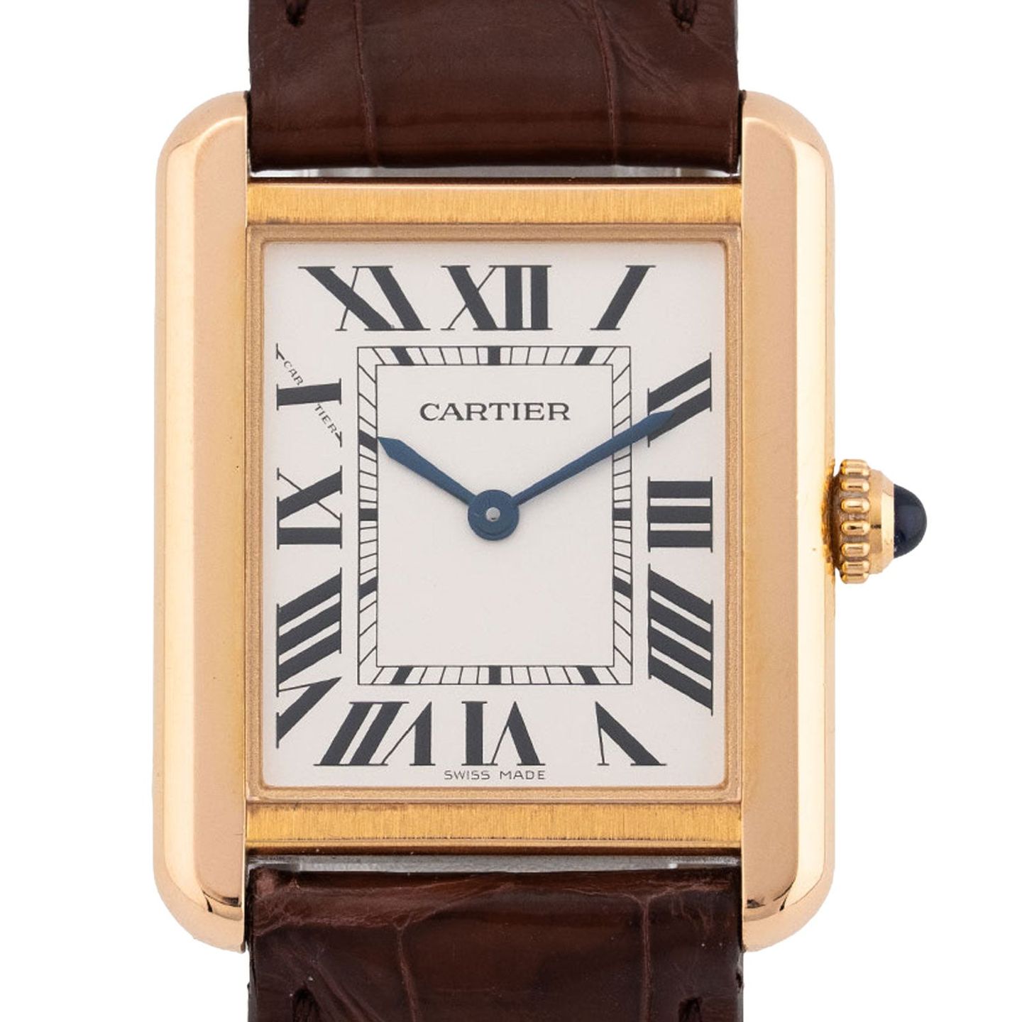 Cartier Tank Solo W5200024 (2013) - Zilver wijzerplaat 31mm Roségoud (2/7)